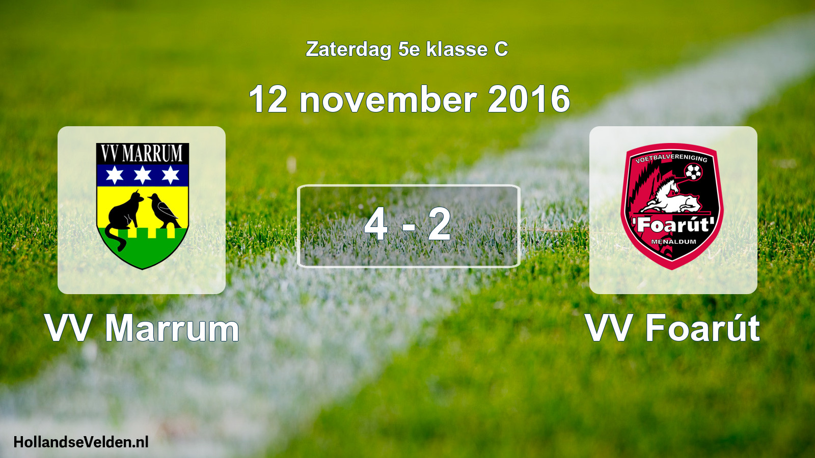 Total number of matches played: VV Marrum - VV Foarút 4 - 2 (12 November 2016)