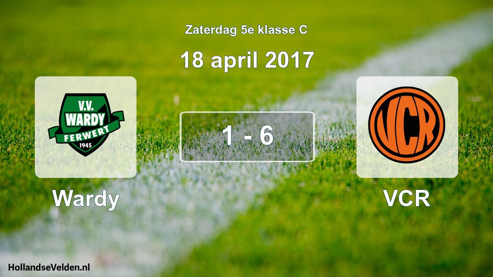 Total number of matches played: Wardy - VCR 1 - 6 (18 April 2017)