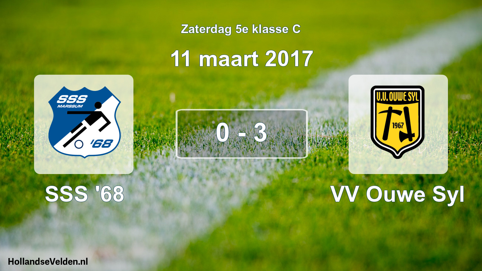 Total number of matches played: SSS '68 - VV Ouwe Syl 0 - 3 (11 March 2017)