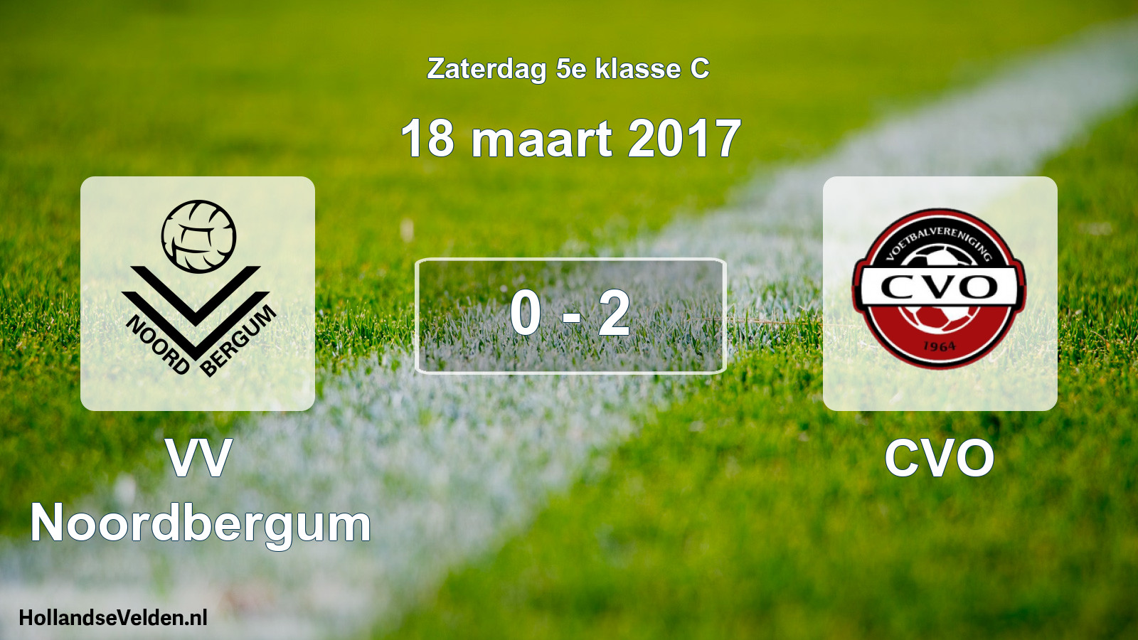 Total number of matches played: VV Noordbergum - CVO 0 - 2 (18 March 2017)