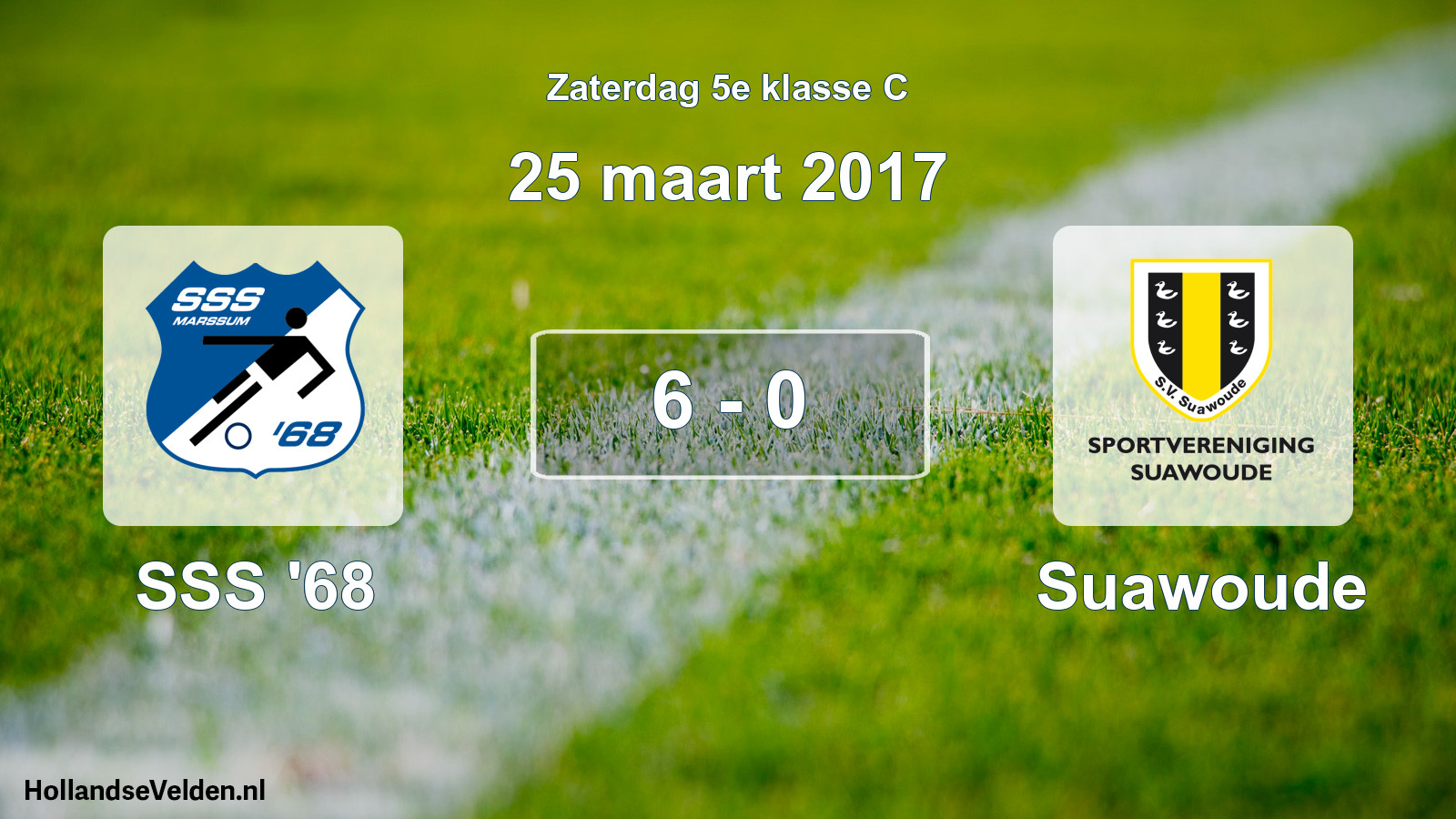 Total number of matches played: SSS '68 - Suawoude 6 - 0 (25 March 2017)