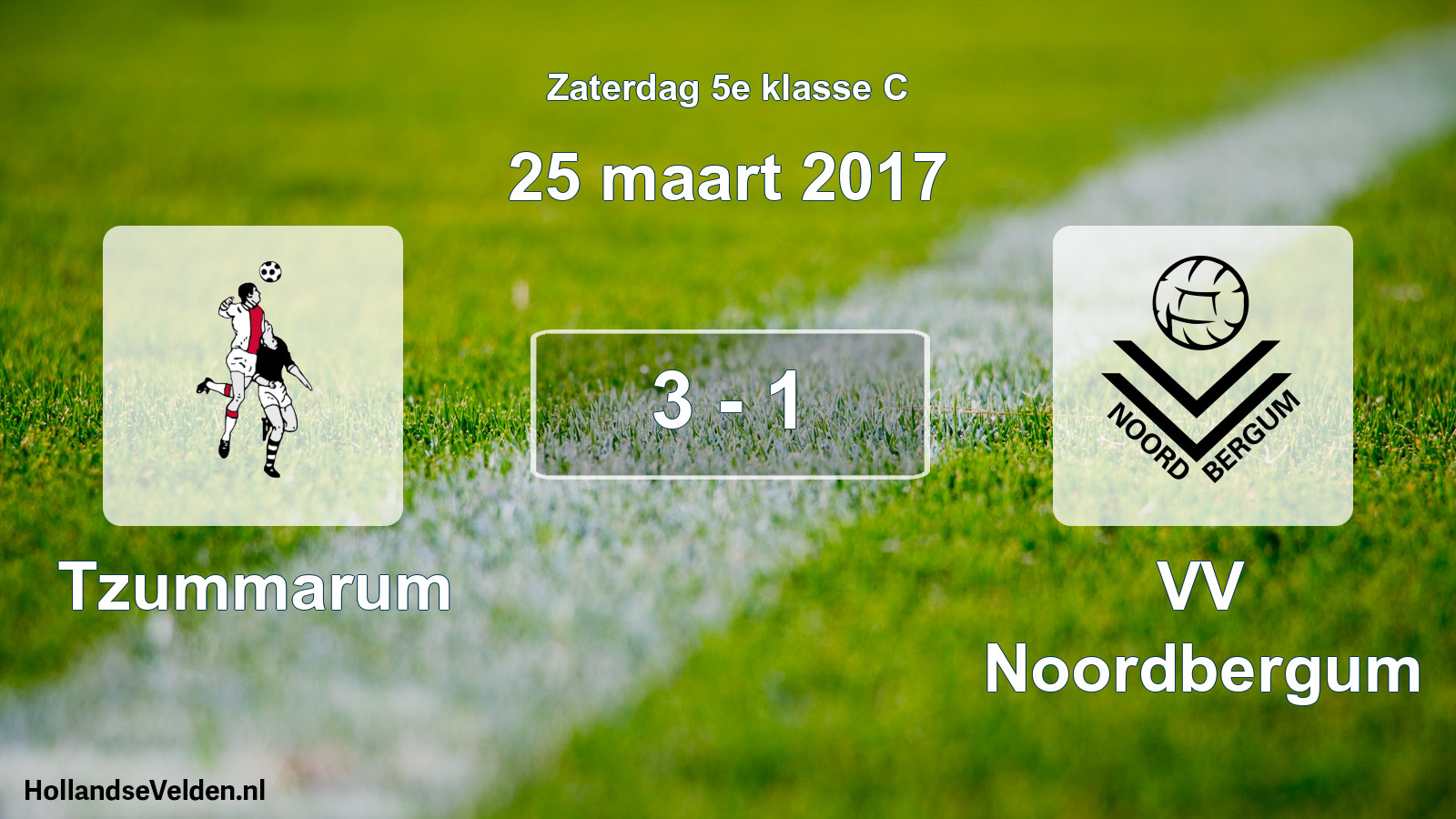 Total number of matches played: Tzummarum - VV Noordbergum 3 - 1 (25 March 2017)