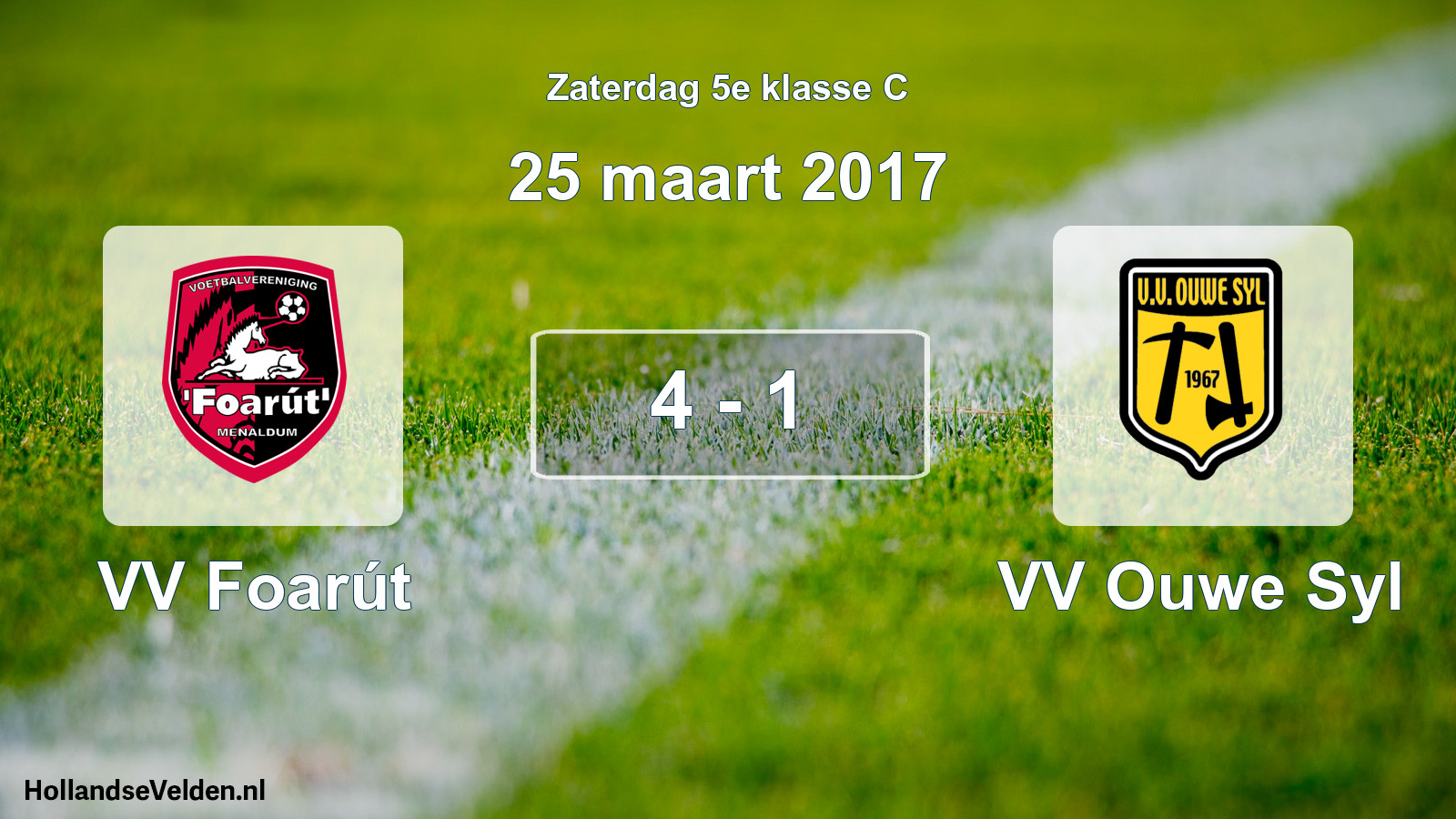 Total number of matches played: VV Foarút - VV Ouwe Syl 4 - 1 (25 March 2017)