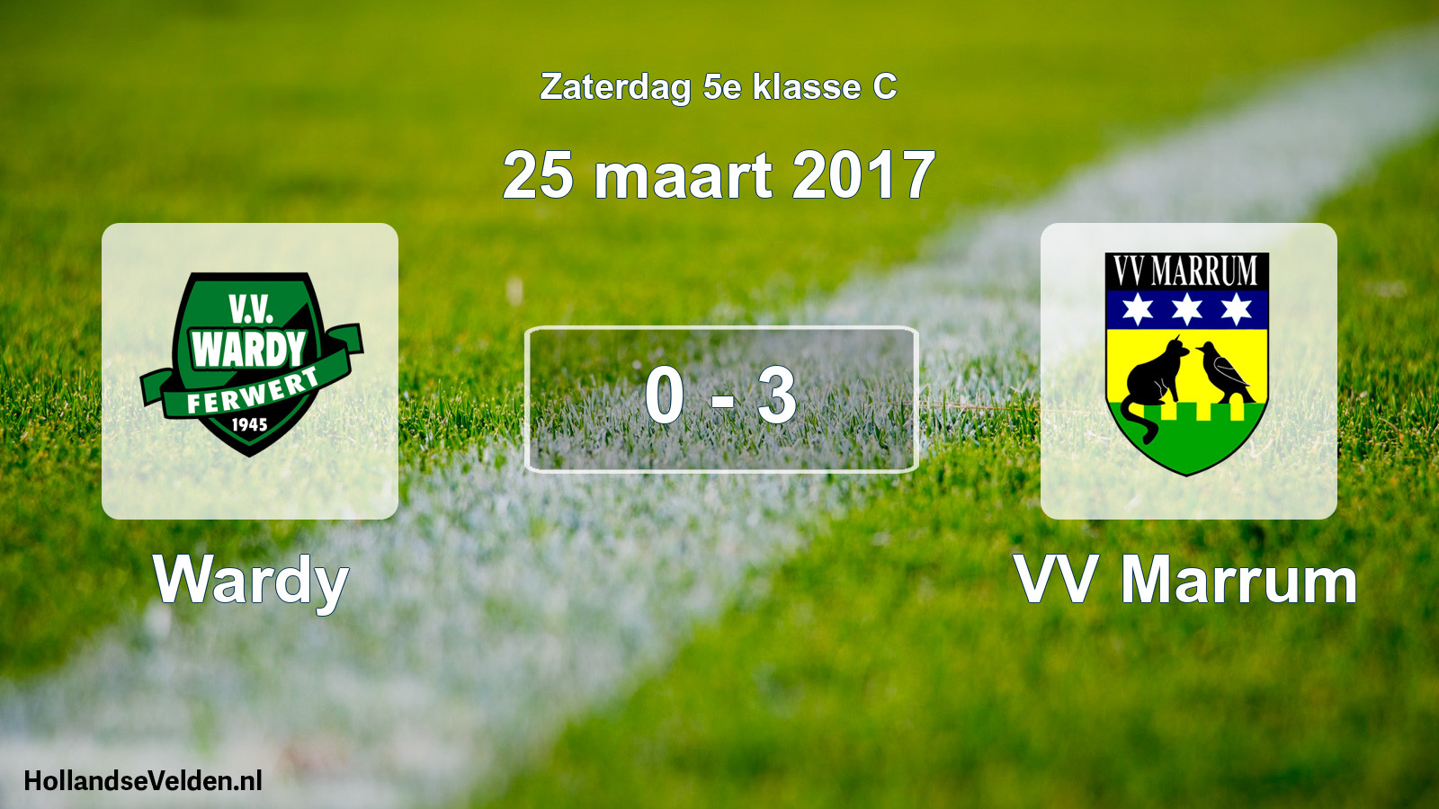 Total number of matches played: Wardy - VV Marrum 0 - 3 (25 March 2017)