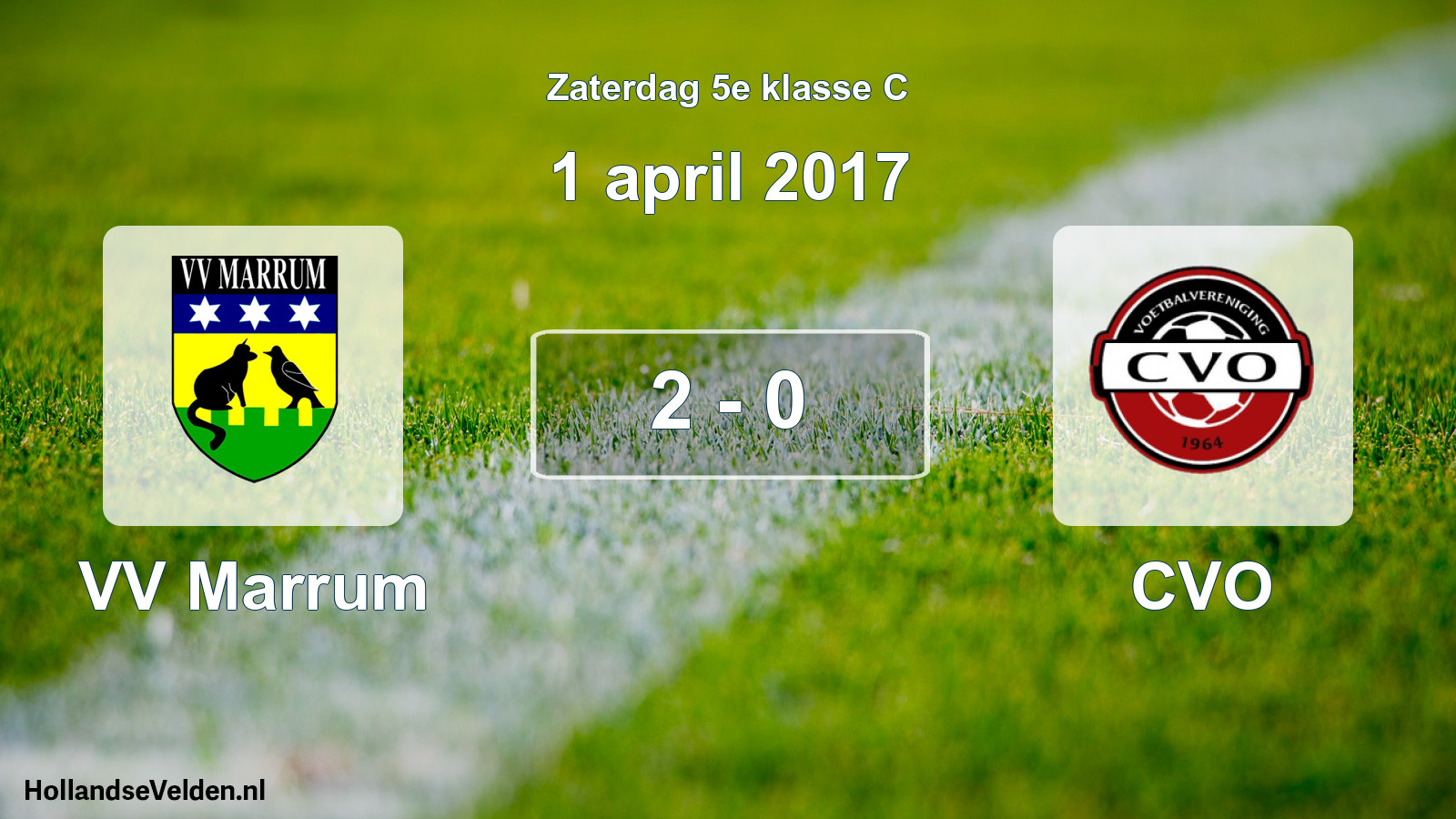 Total number of matches played: VV Marrum - CVO 2 - 0 (1 April 2017)