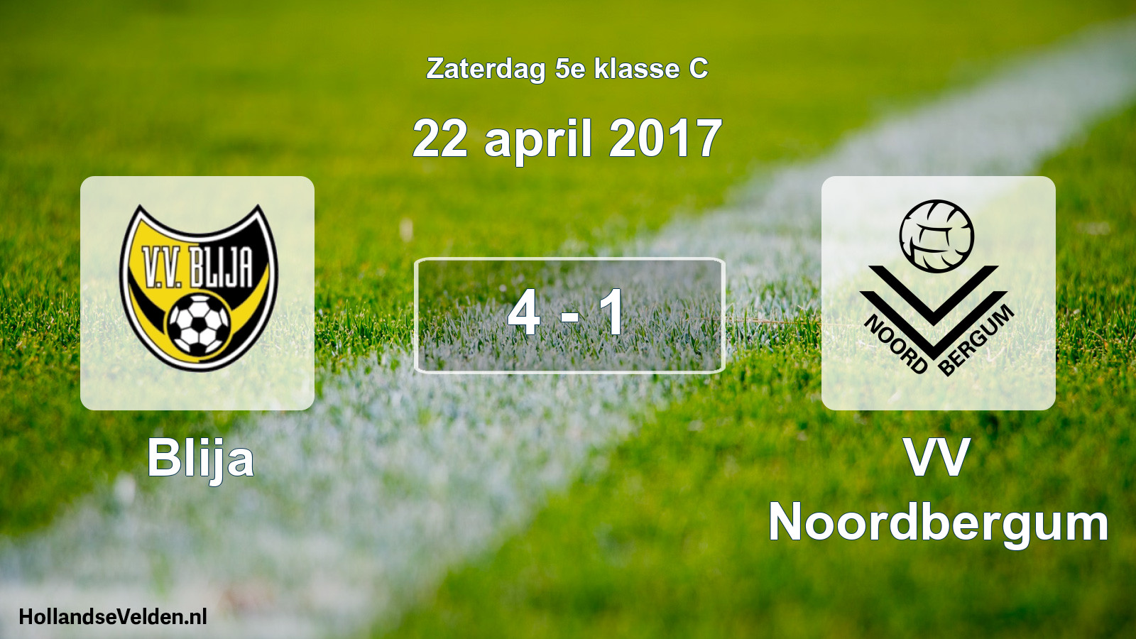 Total number of matches played: Blija - VV Noordbergum 4 - 1 (22 April 2017)