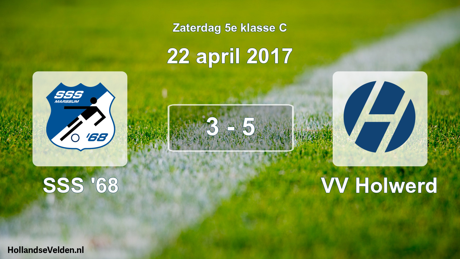 Total number of matches played: SSS '68 - VV Holwerd 3 - 5 (22 April 2017)