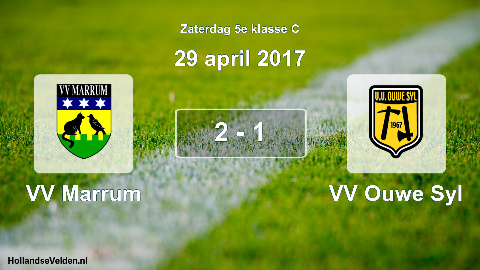 Total number of matches played: VV Marrum - VV Ouwe Syl 2 - 1 (29 April 2017)