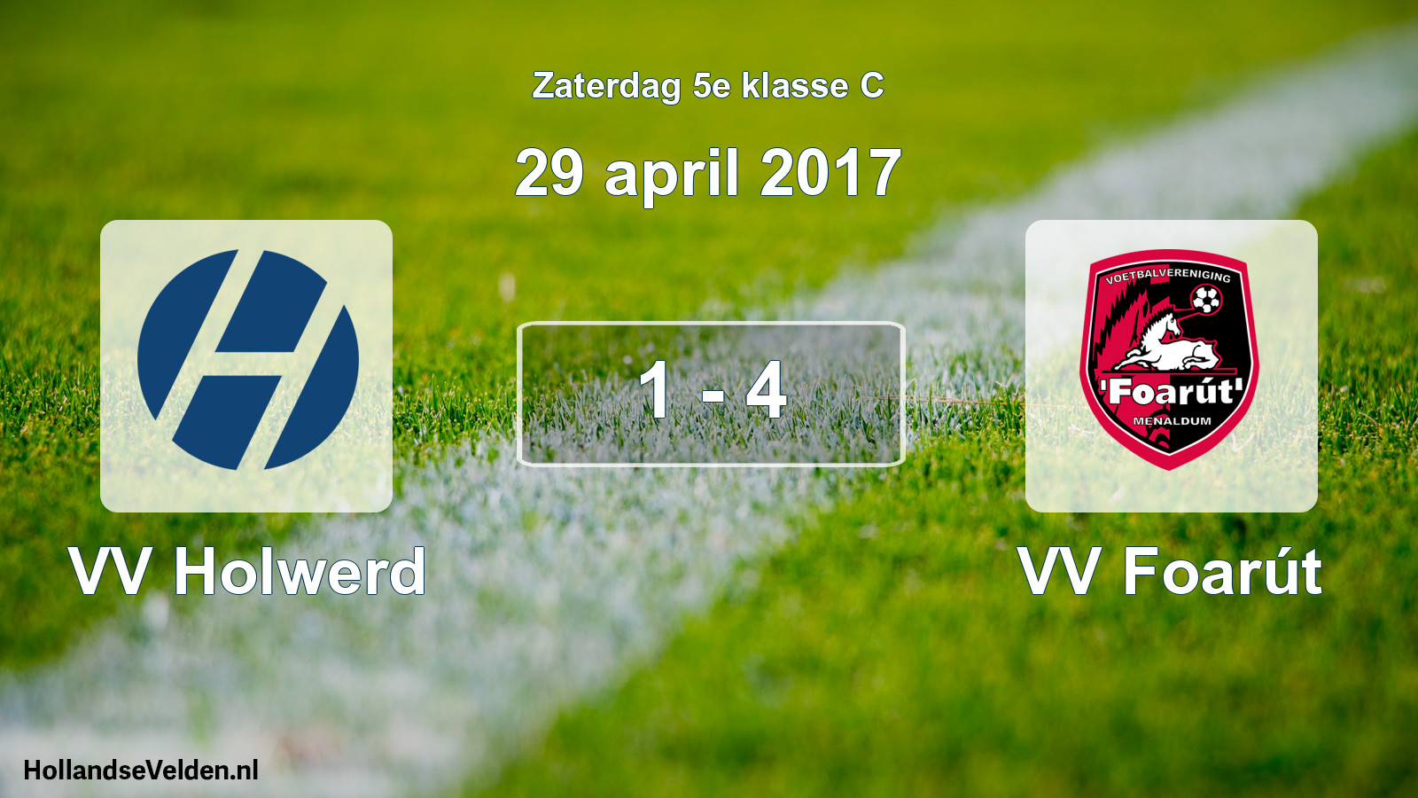 Total number of matches played: VV Holwerd - VV Foarút 1 - 4 (29 April 2017)