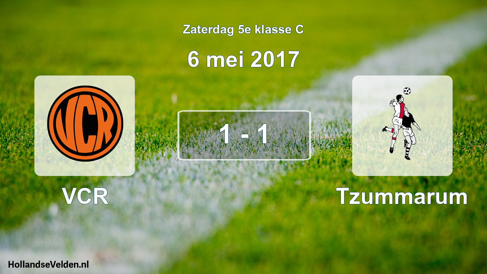 Total number of matches played: VCR - Tzummarum 1 - 1 (6 May 2017)