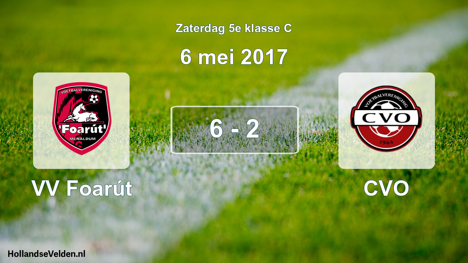 Total number of matches played: VV Foarút - CVO 6 - 2 (6 May 2017)