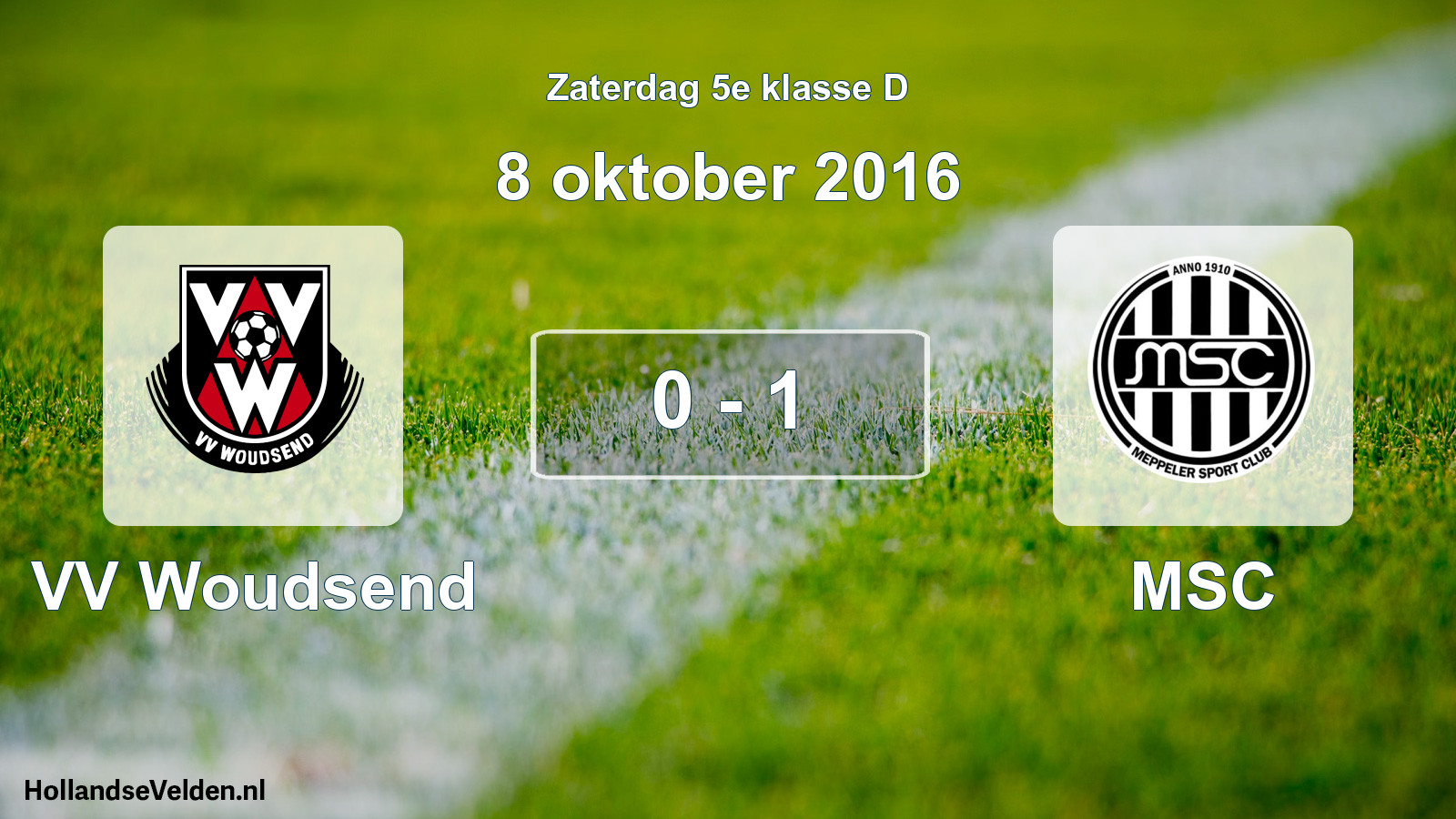 Total number of matches played: VV Woudsend - MSC 0 - 1 (8 October 2016)
