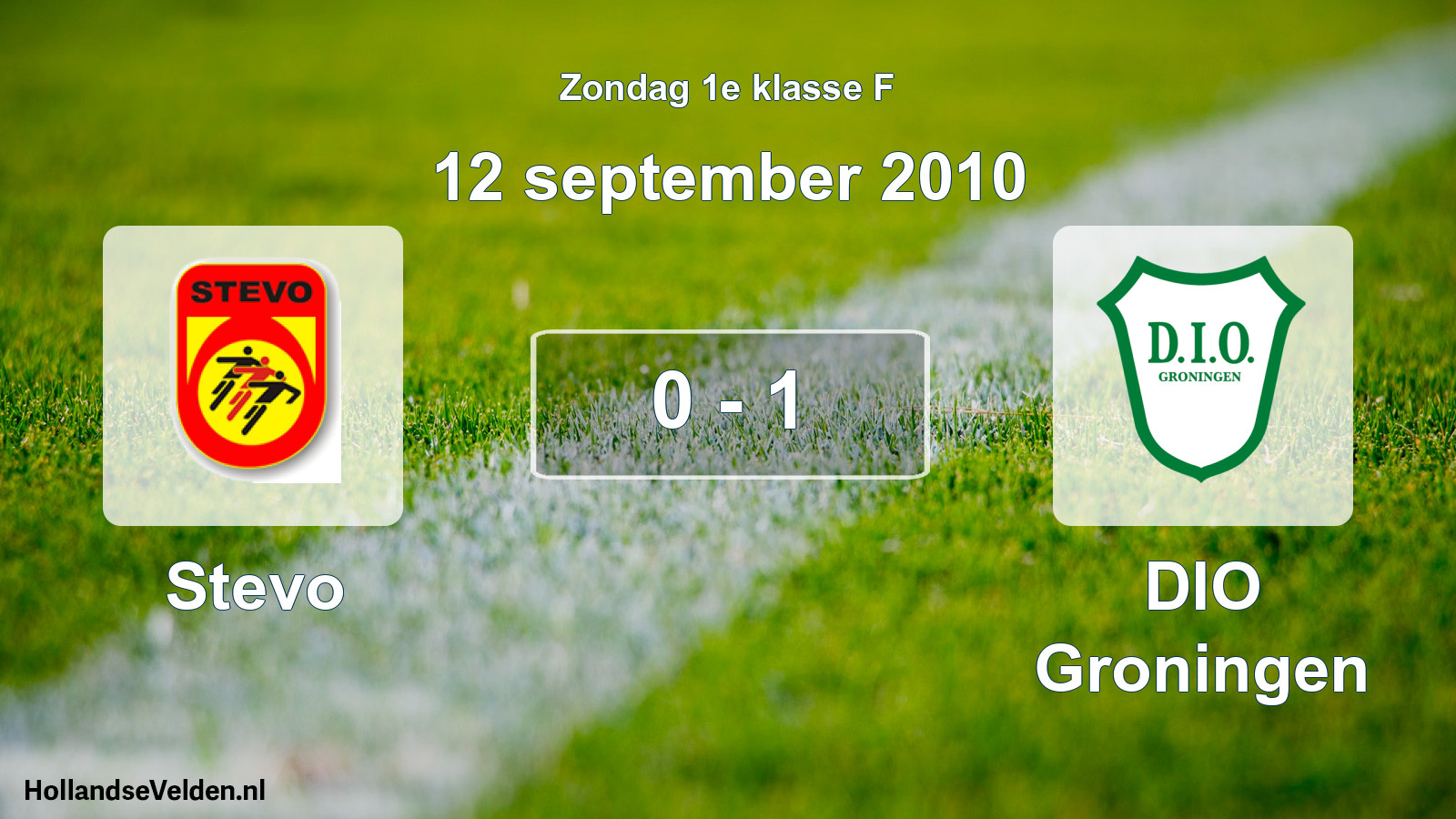 Total number of matches played: Stevo - DIO Groningen 0 - 1 (12 September 2010)