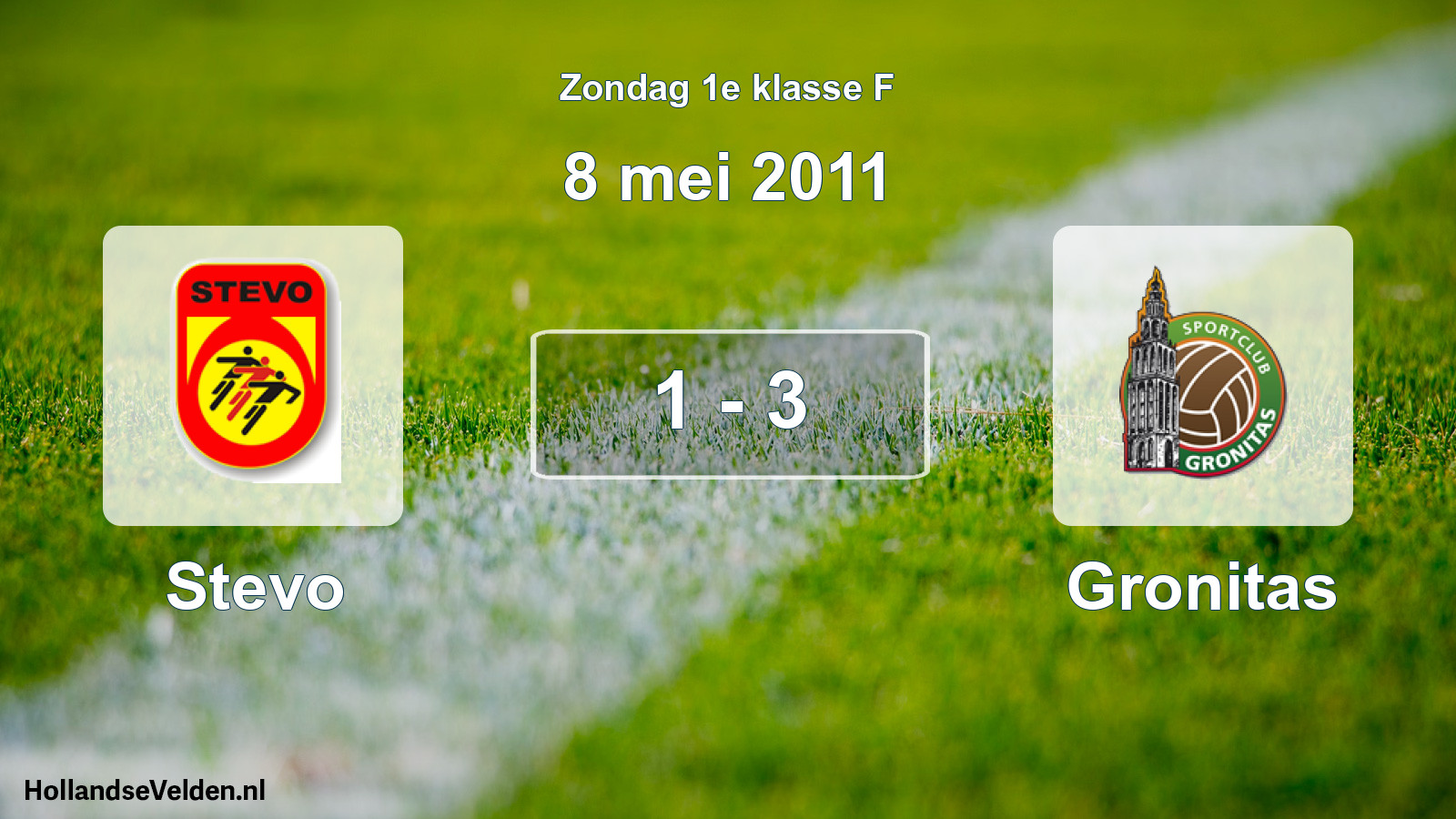 Total number of matches played: Stevo - Gronitas 1 - 3 (8 May 2011)