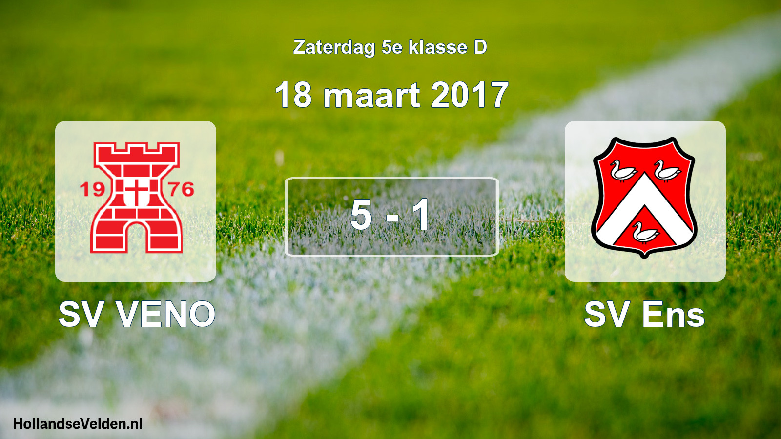 Total number of matches played: SV VENO - SV Ens 5 - 1 (18 March 2017)