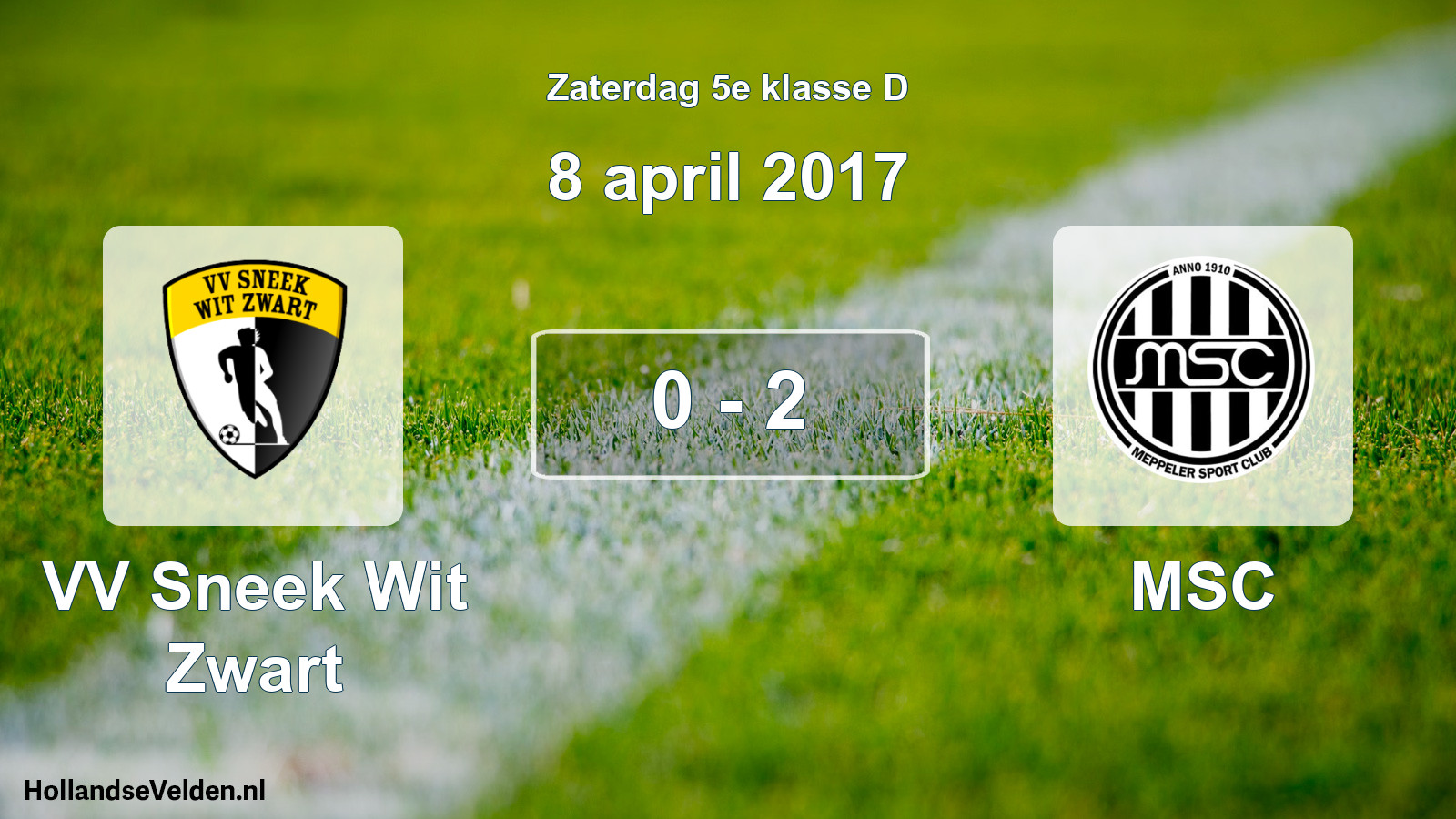 Total number of matches played: VV Sneek Wit Zwart - MSC 0 - 2 (8 April 2017)