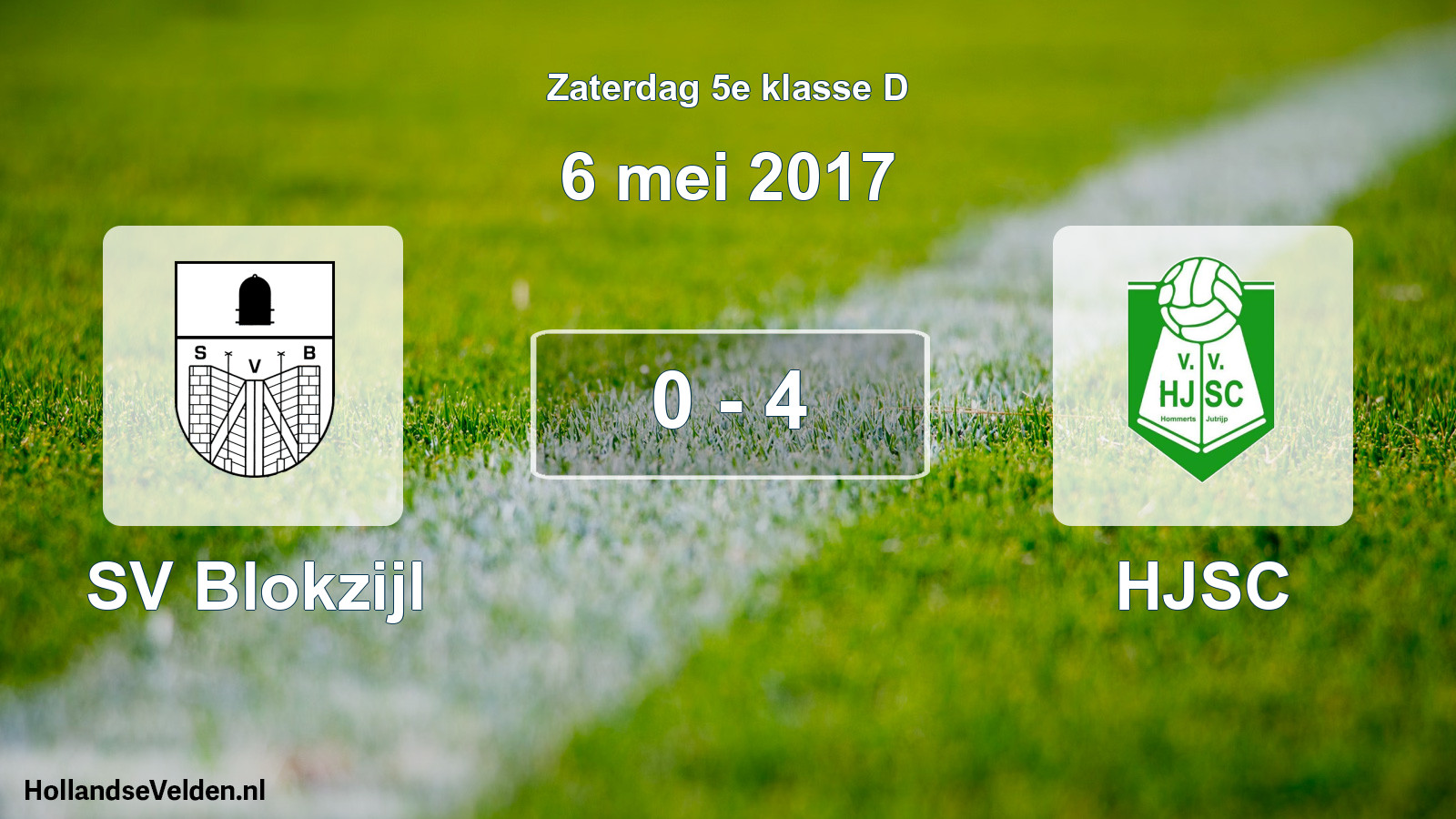 Total number of matches played: SV Blokzijl - HJSC 0 - 4 (6 May 2017)