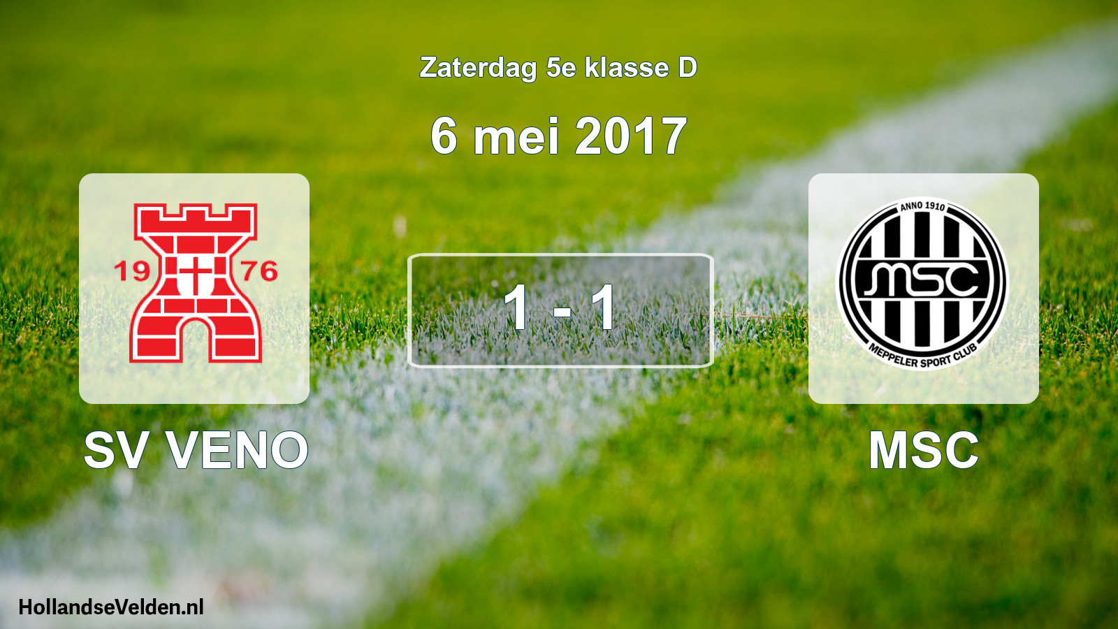 Total number of matches played: SV VENO - MSC 1 - 1 (6 May 2017)