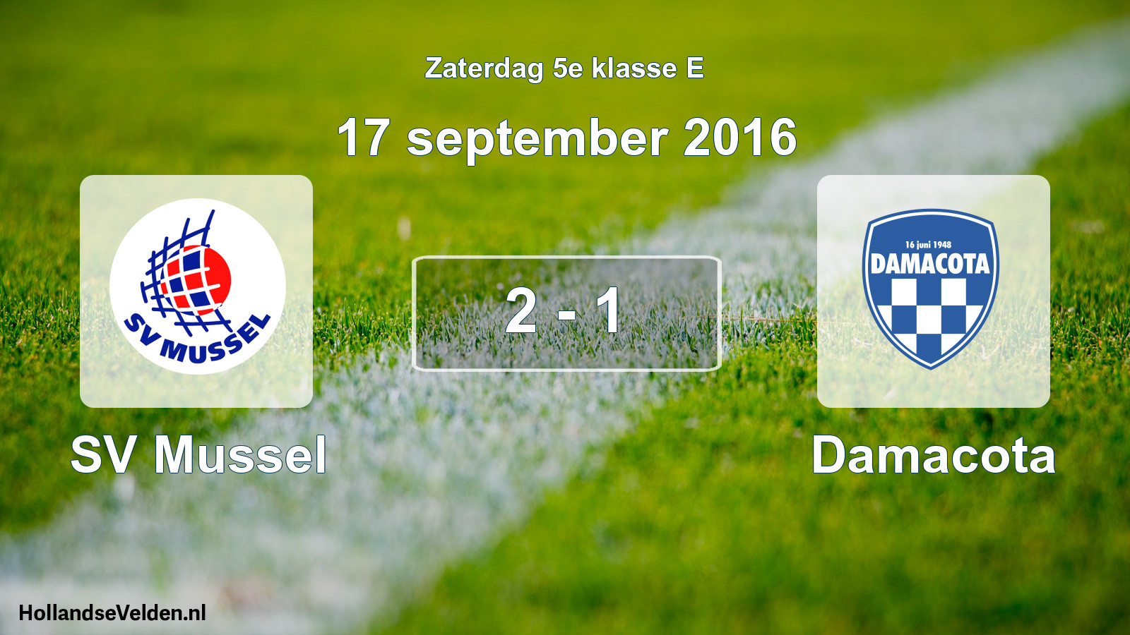 Total number of matches played: SV Mussel - Damacota 2 - 1 (17 September 2016)