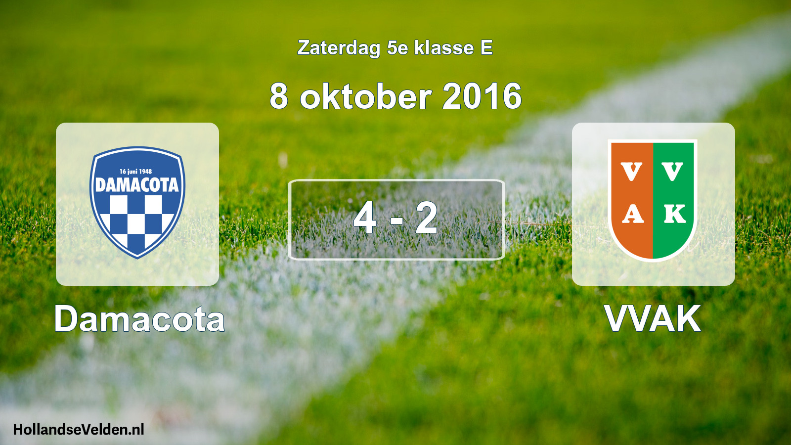 Total number of matches played: Damacota - VVAK 4 - 2 (8 October 2016)