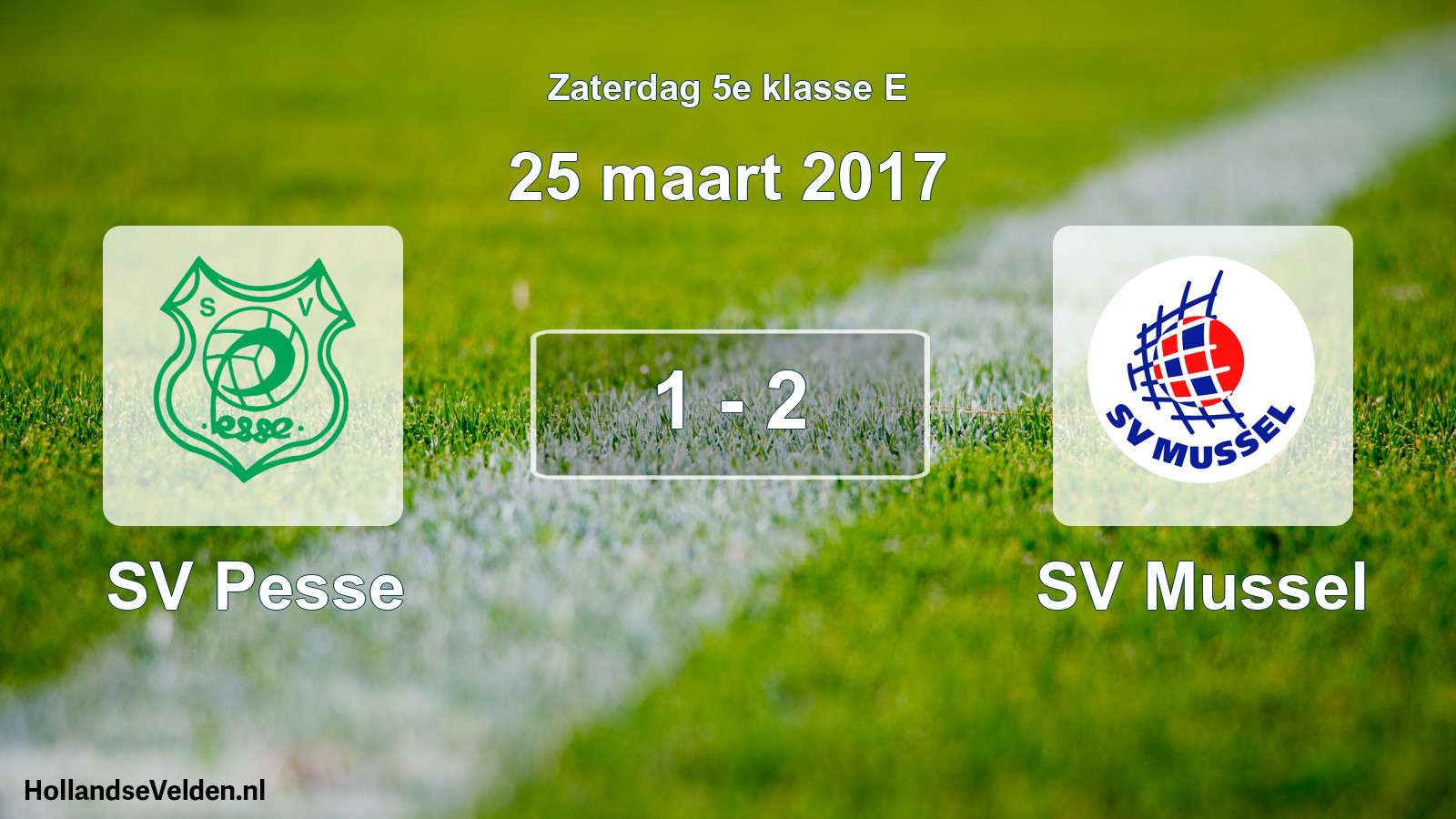 Total number of matches played: SV Pesse - SV Mussel 1 - 2 (25 March 2017)