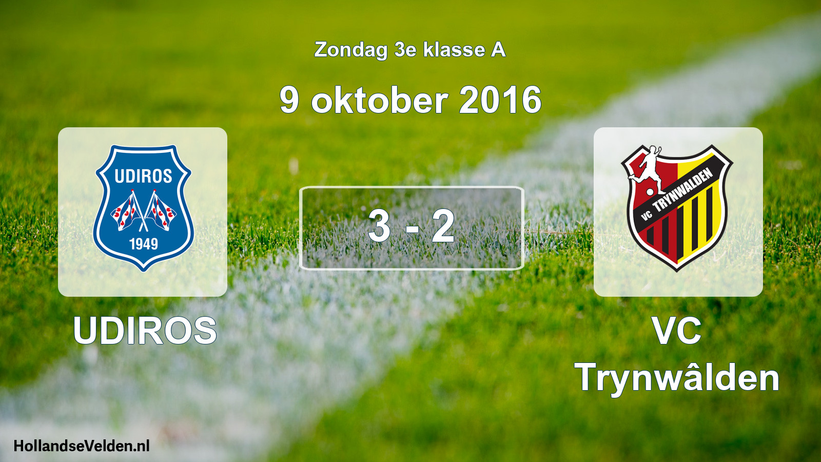 Total number of matches played: UDIROS - VC Trynwâlden 3 - 2 (9 October 2016)