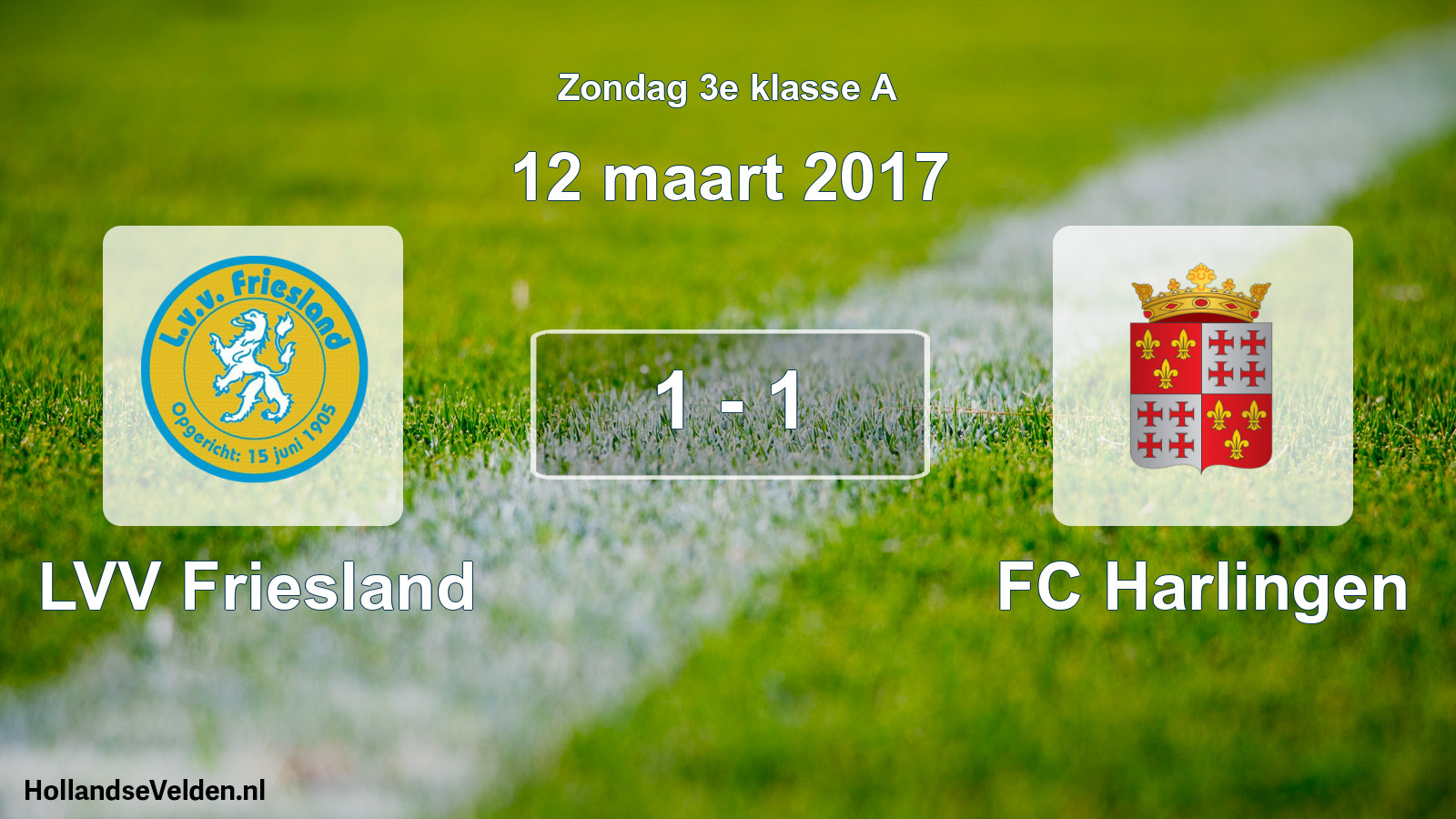 Total number of matches played: LVV Friesland - FC Harlingen 1 - 1 (12 March 2017)