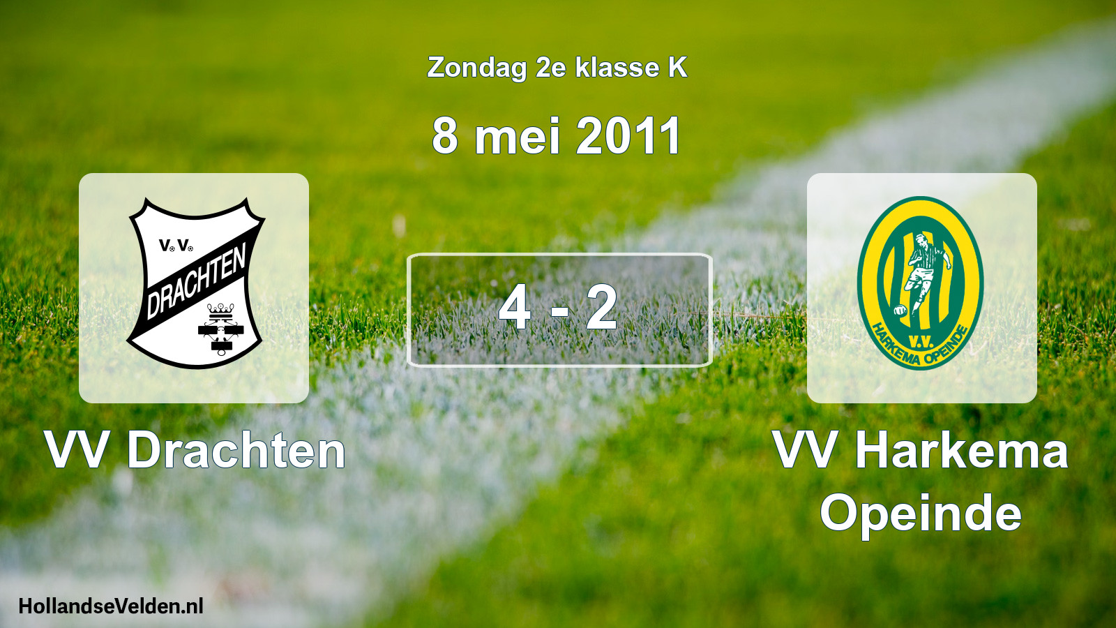 Total number of matches played: VV Drachten - VV Harkema Opeinde 4 - 2 (8 May 2011)