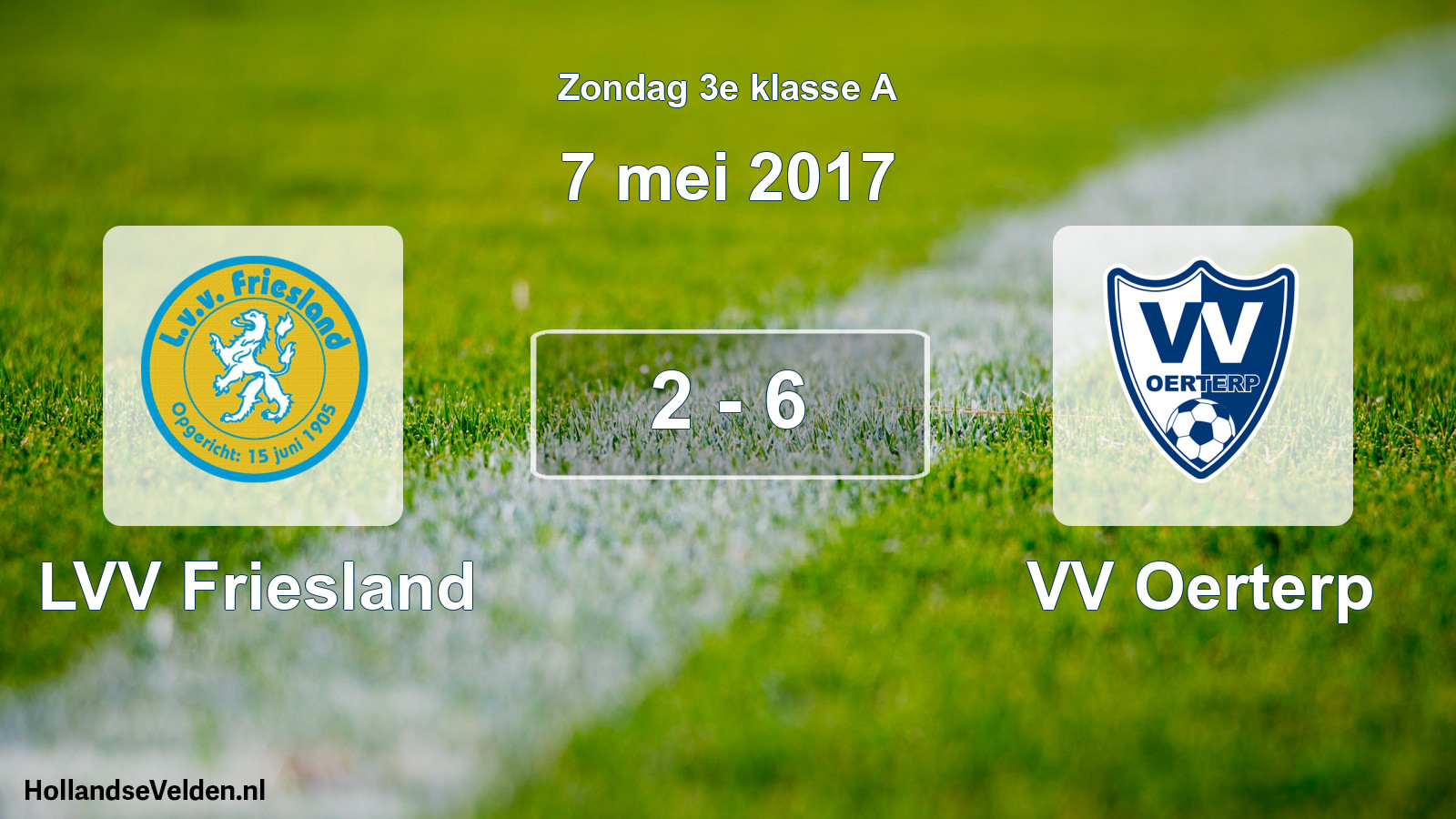 Total number of matches played: LVV Friesland - VV Oerterp 2 - 6 (7 May 2017)