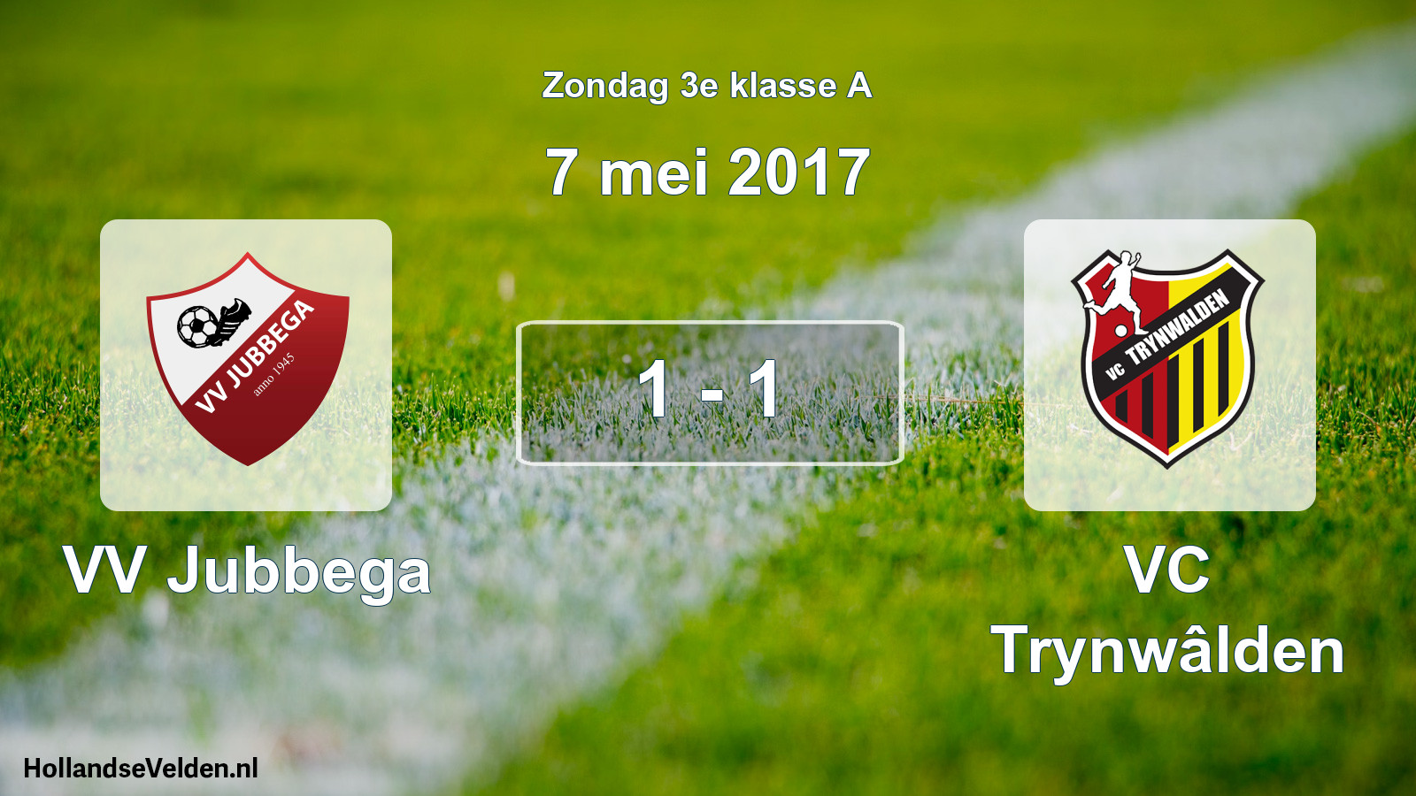 Total number of matches played: VV Jubbega - VC Trynwâlden 1 - 1 (7 May 2017)