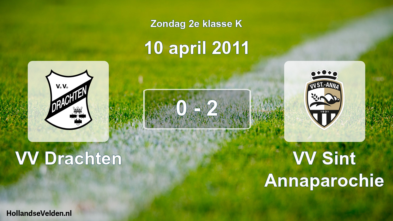Total number of matches played: VV Drachten - VV Sint Annaparochie 0 - 2 (10 April 2011)