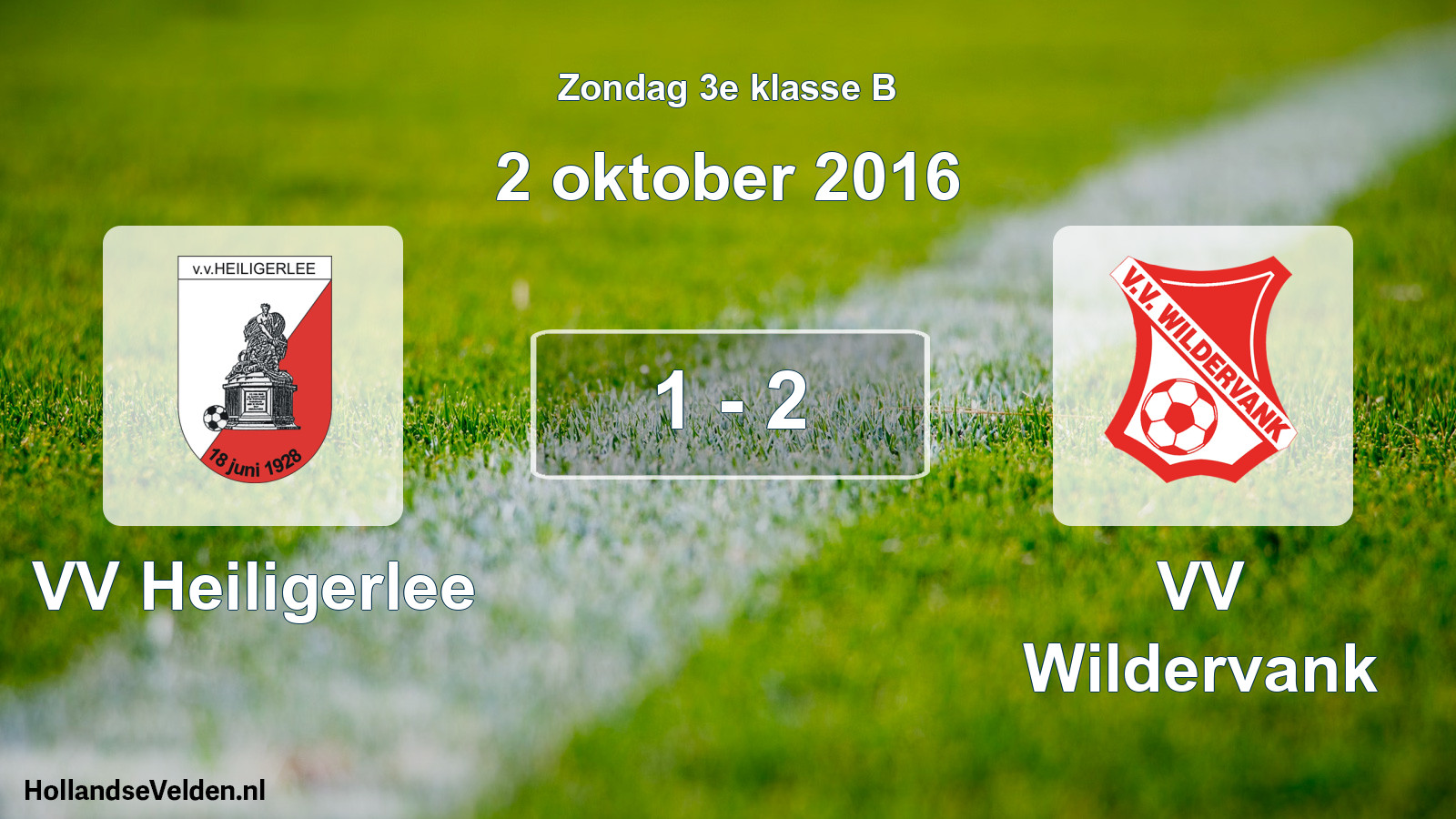 Total number of matches played: VV Heiligerlee - VV Wildervank 1 - 2 (2 October 2016)