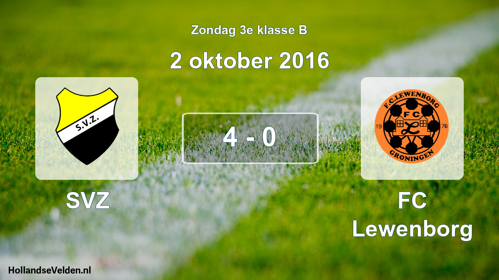 Total number of matches played: SVZ - FC Lewenborg 4 - 0 (2 October 2016)