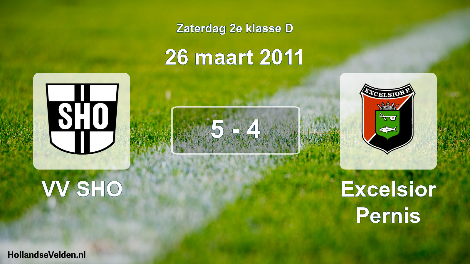 Total number of matches played: VV SHO - Excelsior Pernis 5 - 4 (26 March 2011)