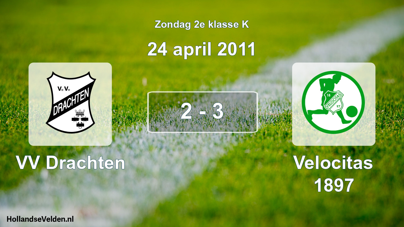 Total number of matches played: VV Drachten - Velocitas 1897 2 - 3 (24 April 2011)