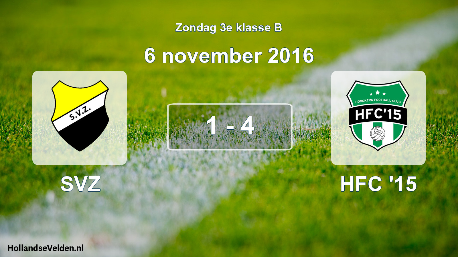 Total number of matches played: SVZ - HFC '15 1 - 4 (6 November 2016)