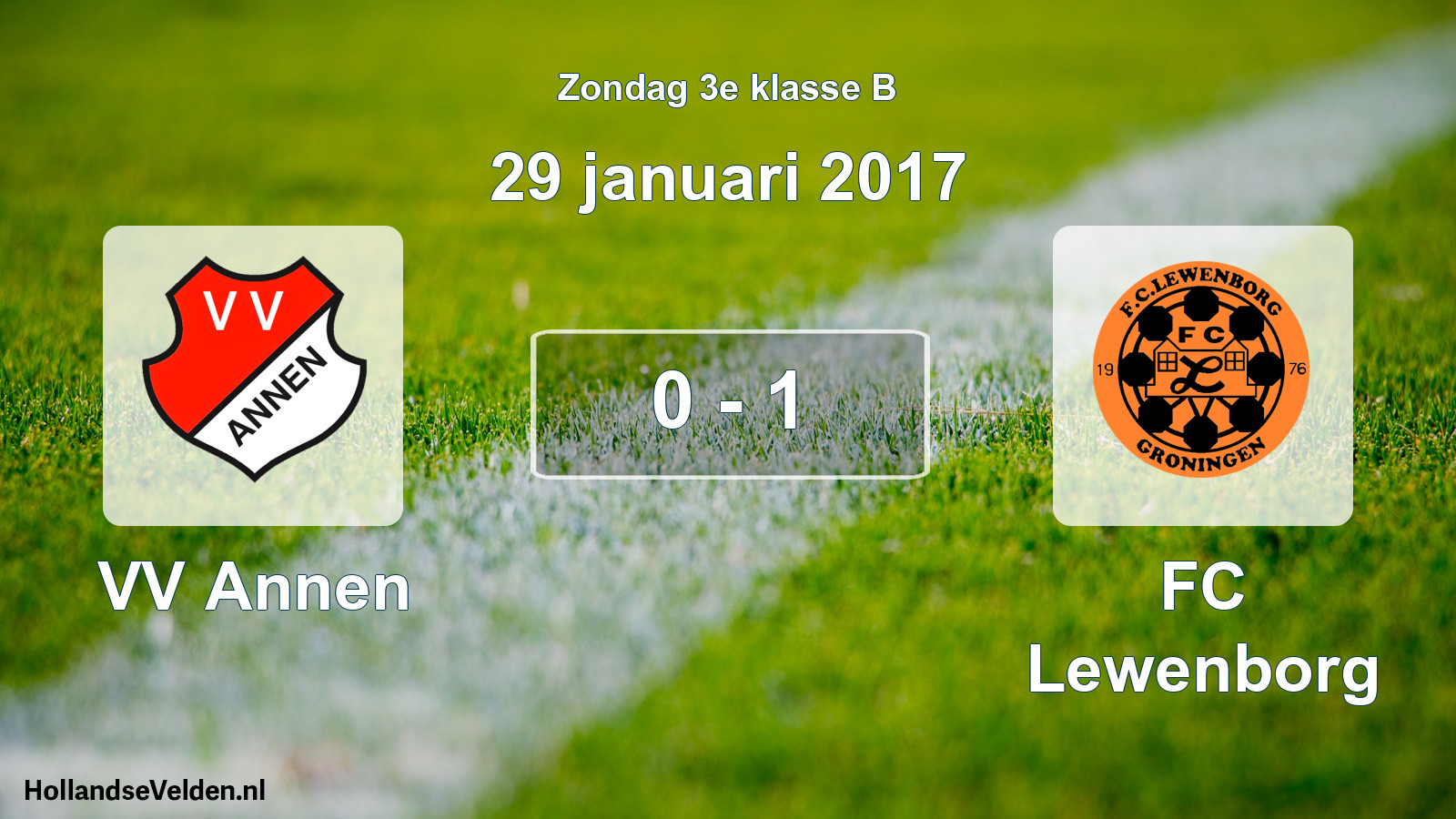 Total number of matches played: VV Annen - FC Lewenborg 0 - 1 (29 January 2017)
