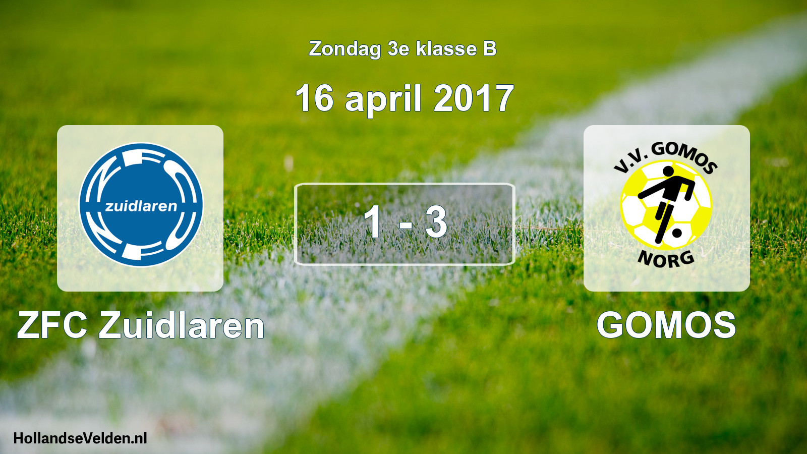 Total number of matches played: ZFC Zuidlaren - GOMOS 1 - 3 (16 April 2017)