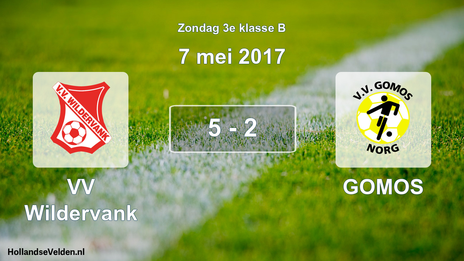 Total number of matches played: VV Wildervank - GOMOS 5 - 2 (7 May 2017)