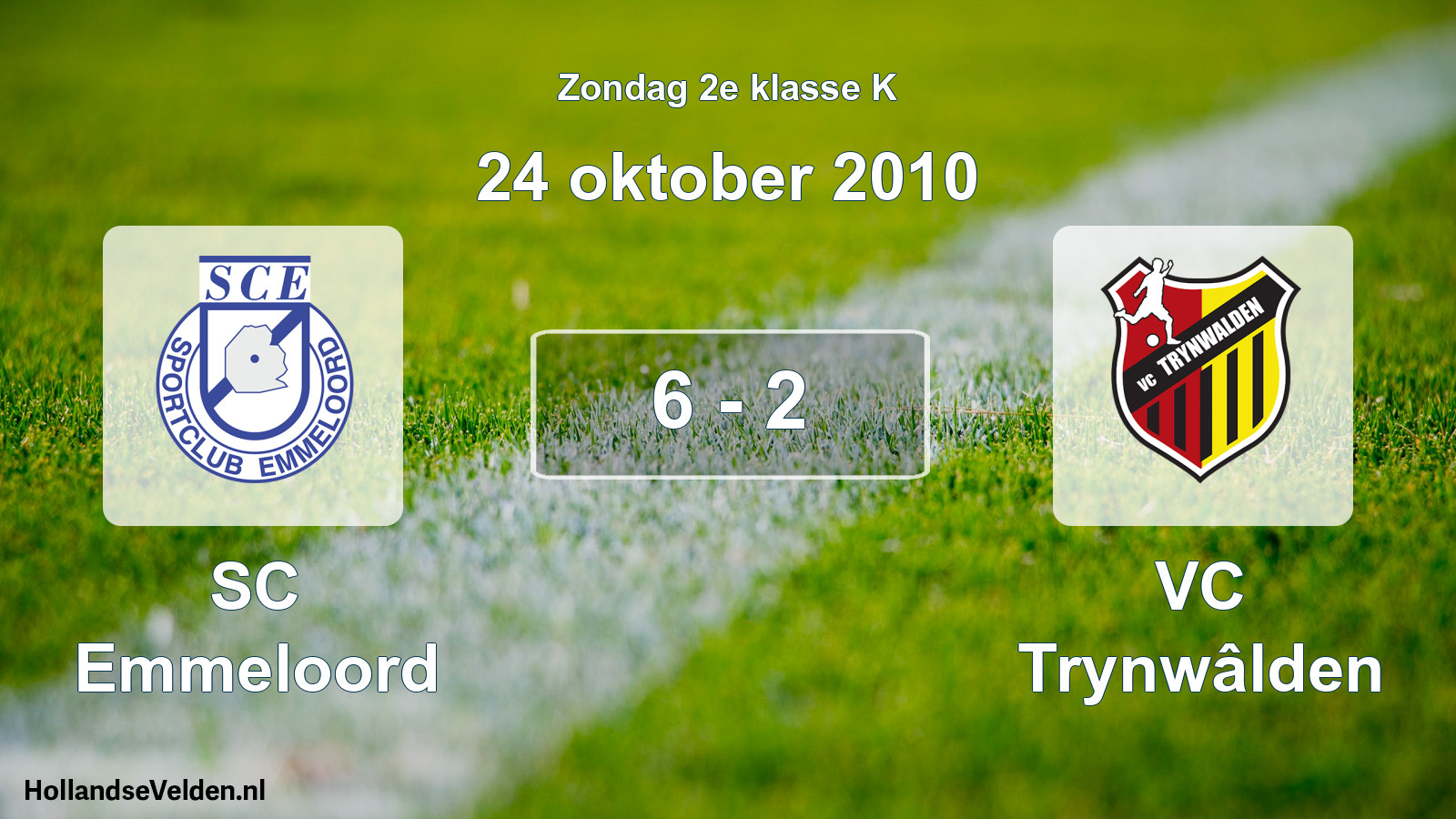 Total number of matches played: SC Emmeloord - VC Trynwâlden 6 - 2 (24 October 2010)