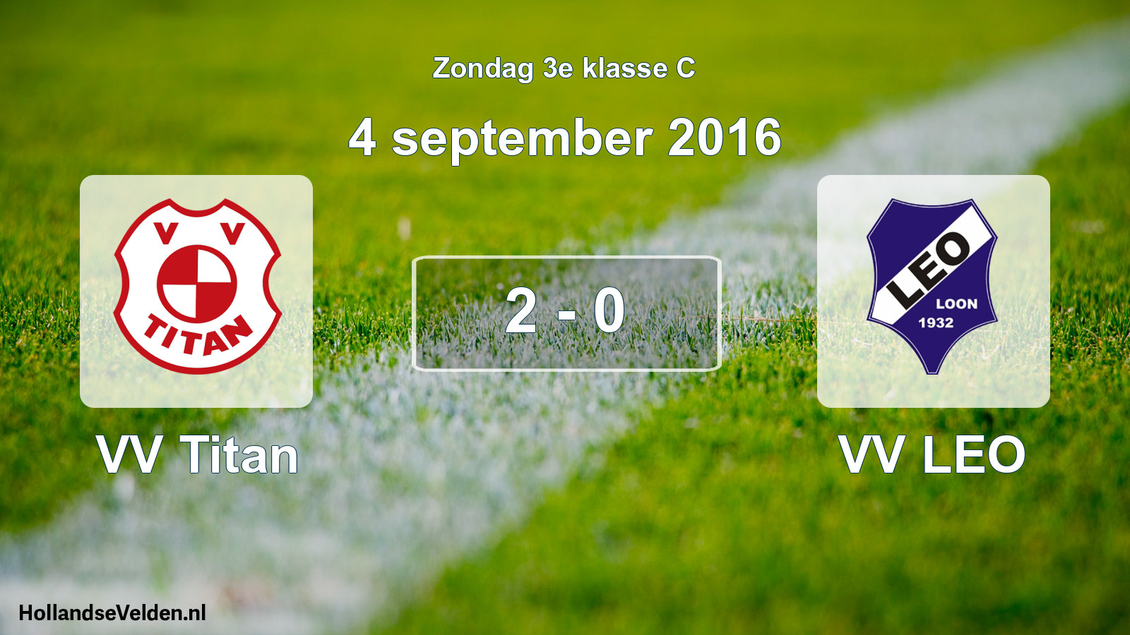 Total number of matches played: VV Titan - VV LEO 2 - 0 (4 September 2016)