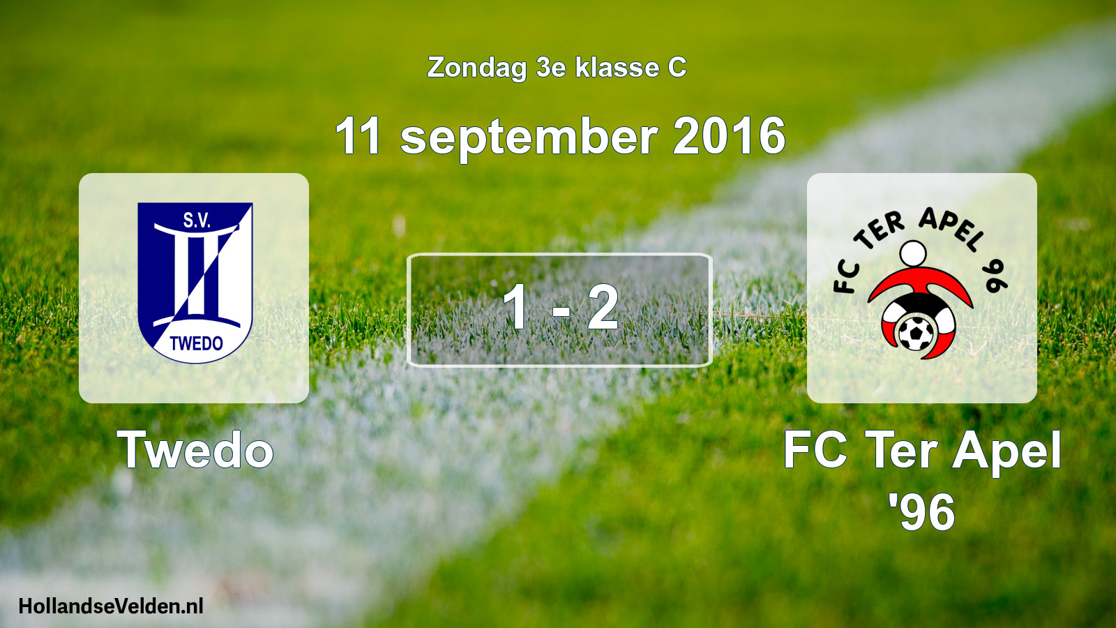 Total number of matches played: Twedo - FC Ter Apel '96 1 - 2 (11 September 2016)