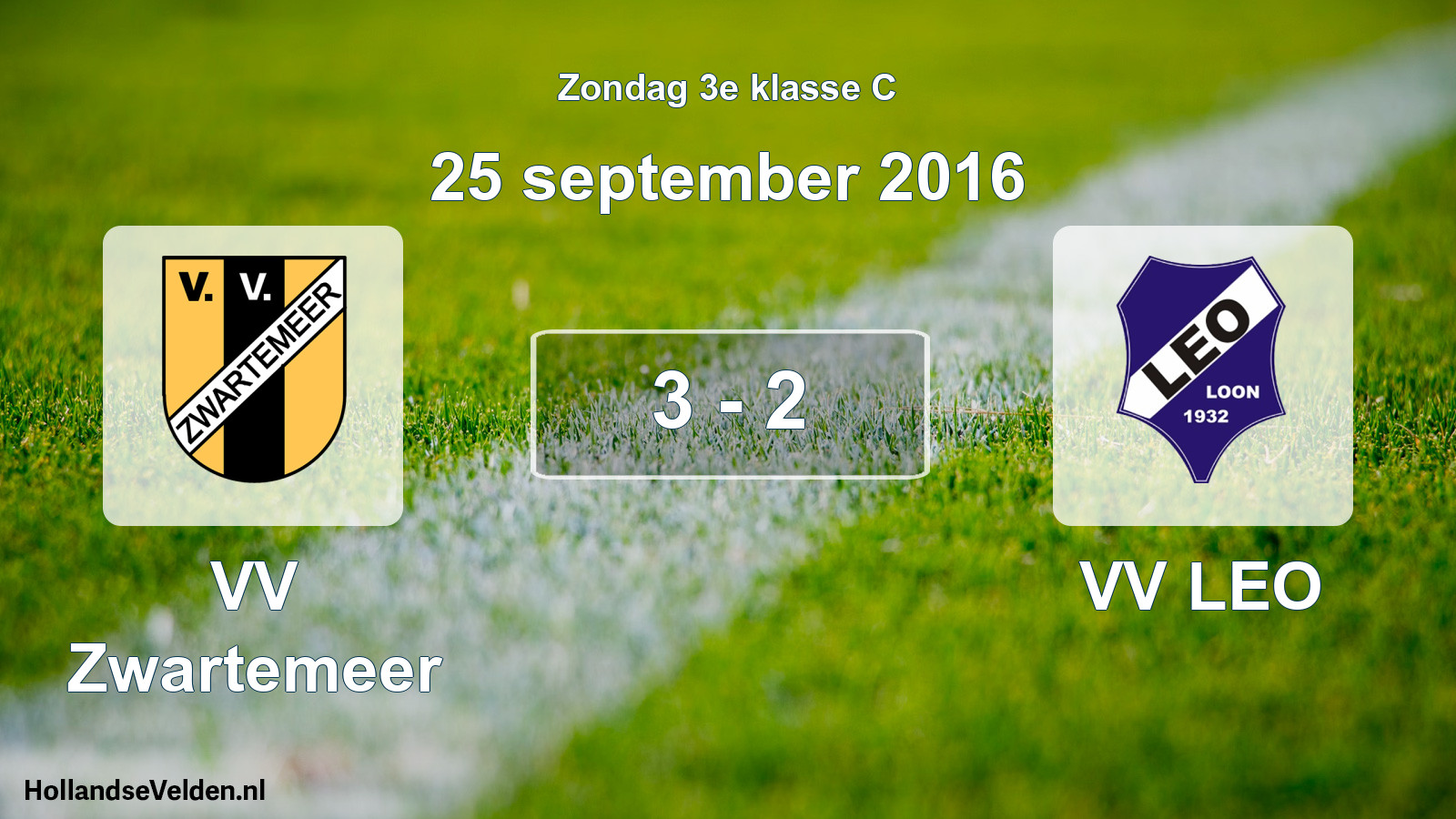 Total number of matches played: VV Zwartemeer - VV LEO 3 - 2 (25 September 2016)