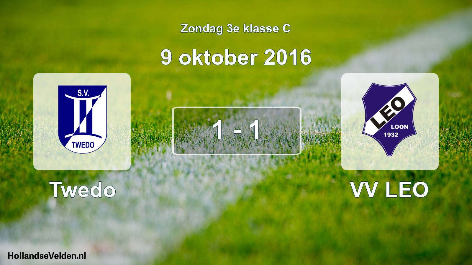 Total number of matches played: Twedo - VV LEO 1 - 1 (9 October 2016)