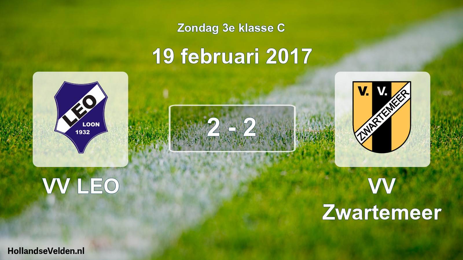 Total number of matches played: VV LEO - VV Zwartemeer 2 - 2 (19 February 2017)