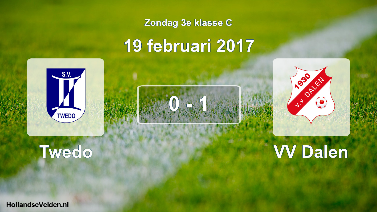 Total number of matches played: Twedo - VV Dalen 0 - 1 (19 February 2017)