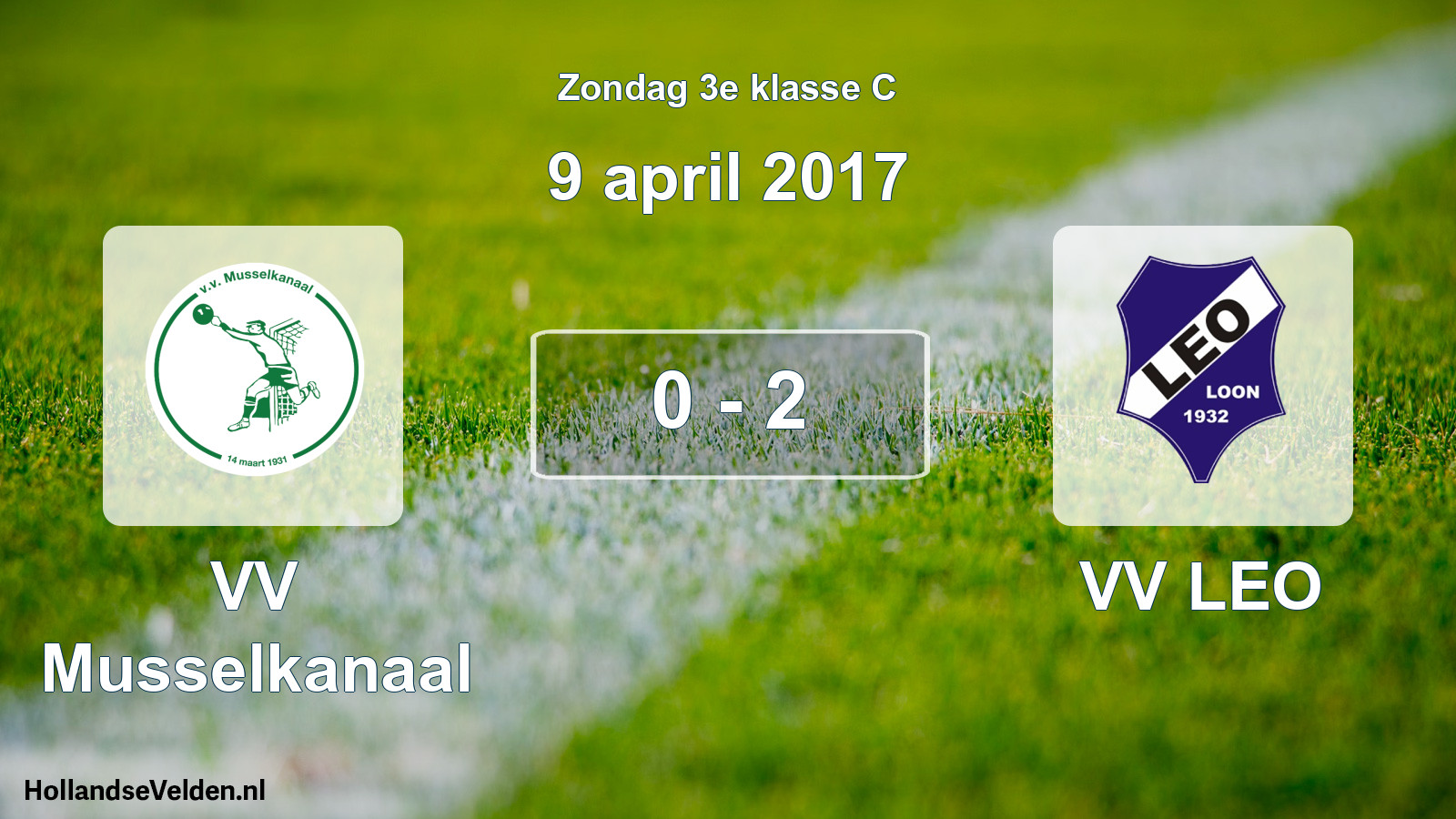 Total number of matches played: VV Musselkanaal - VV LEO 0 - 2 (9 April 2017)