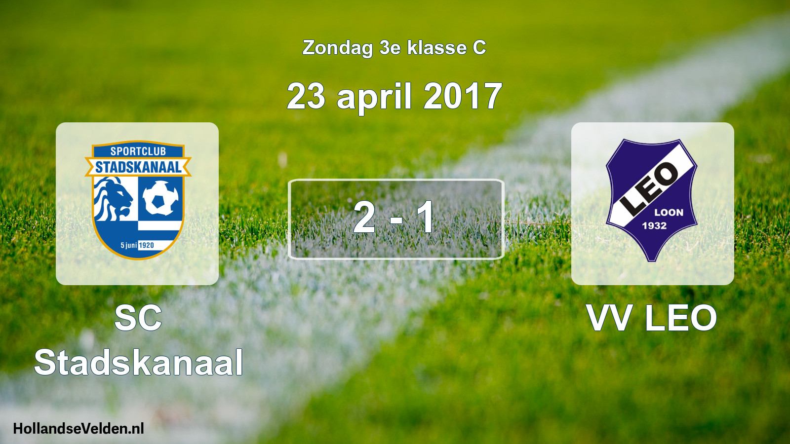 Total number of matches played: SC Stadskanaal - VV LEO 2 - 1 (23 April 2017)