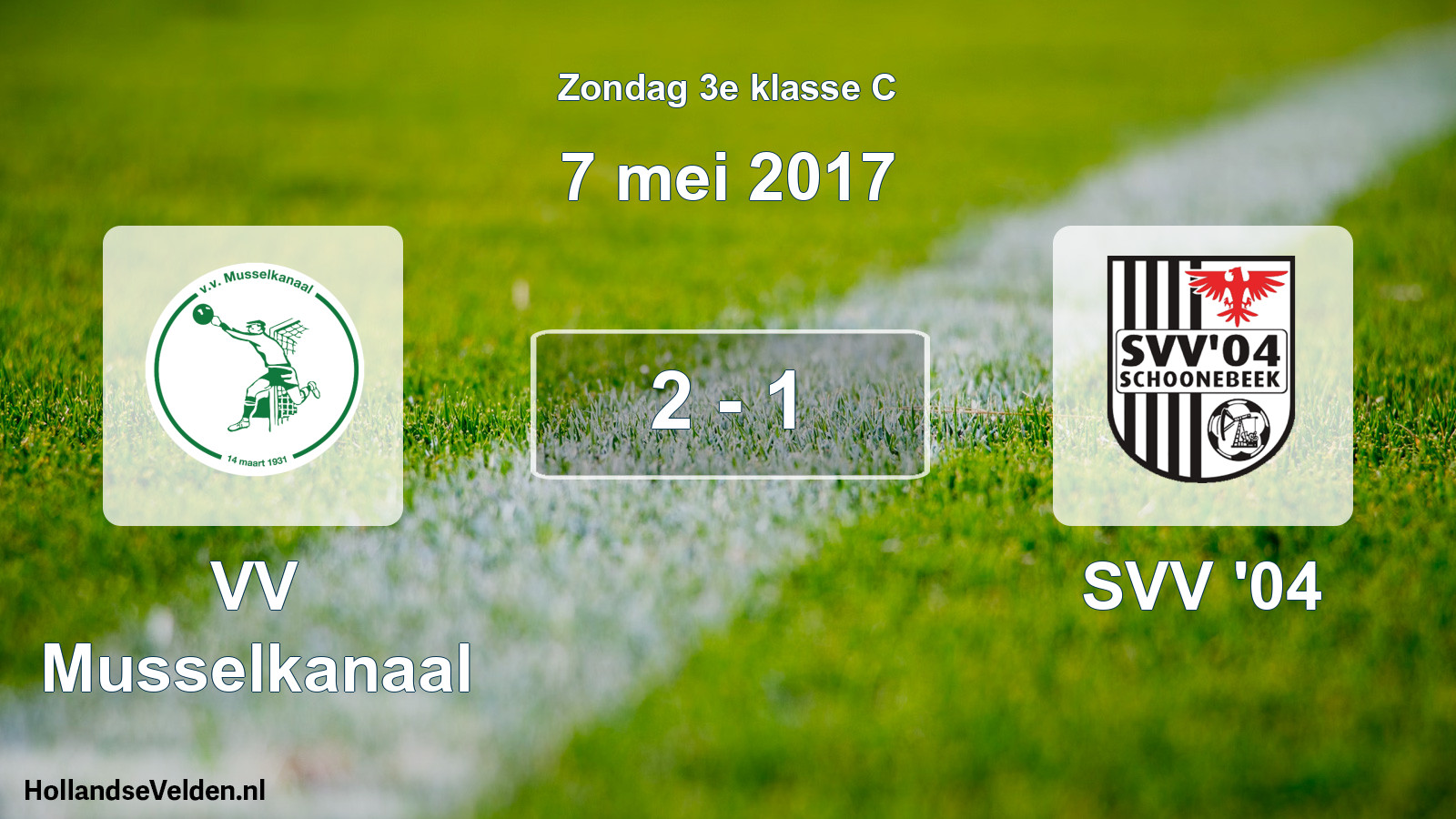 Total number of matches played: VV Musselkanaal - SVV '04 2 - 1 (7 May 2017)