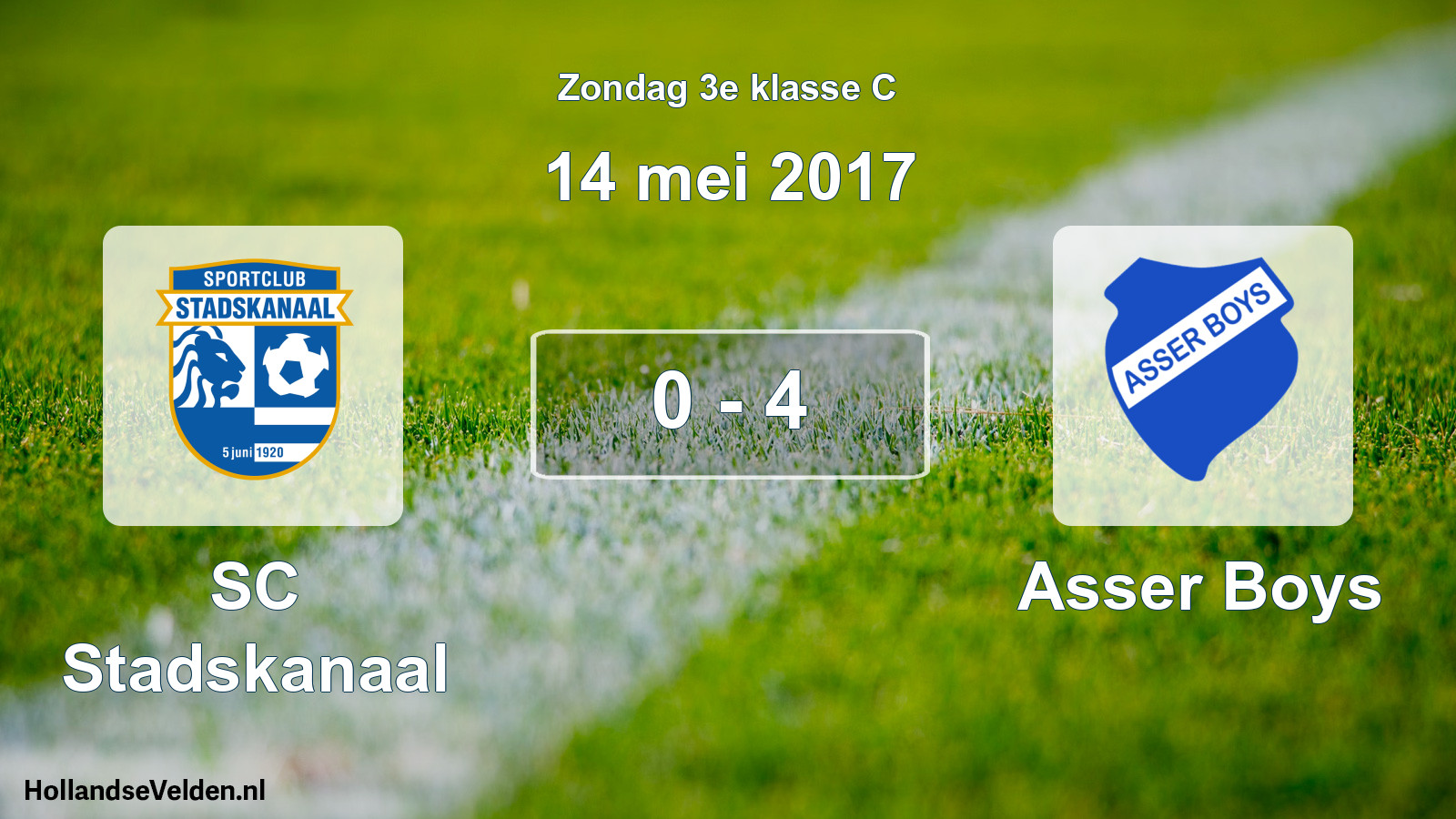 Total number of matches played: SC Stadskanaal - Asser Boys 0 - 4 (14 May 2017)